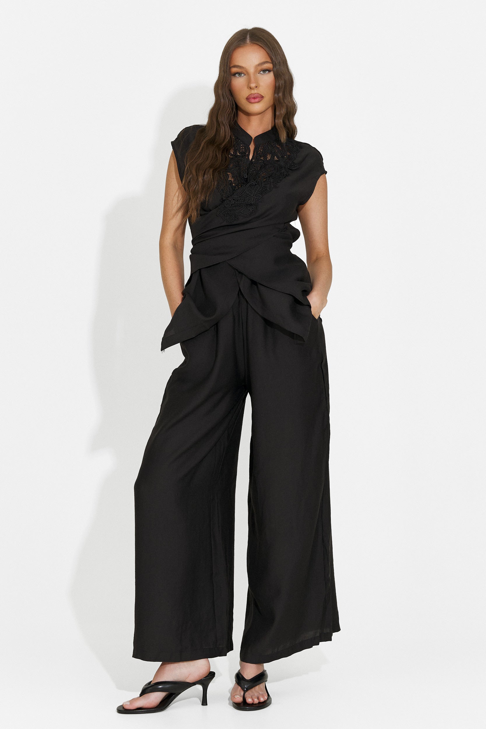 Women's set with long black pants Searcing Bogas