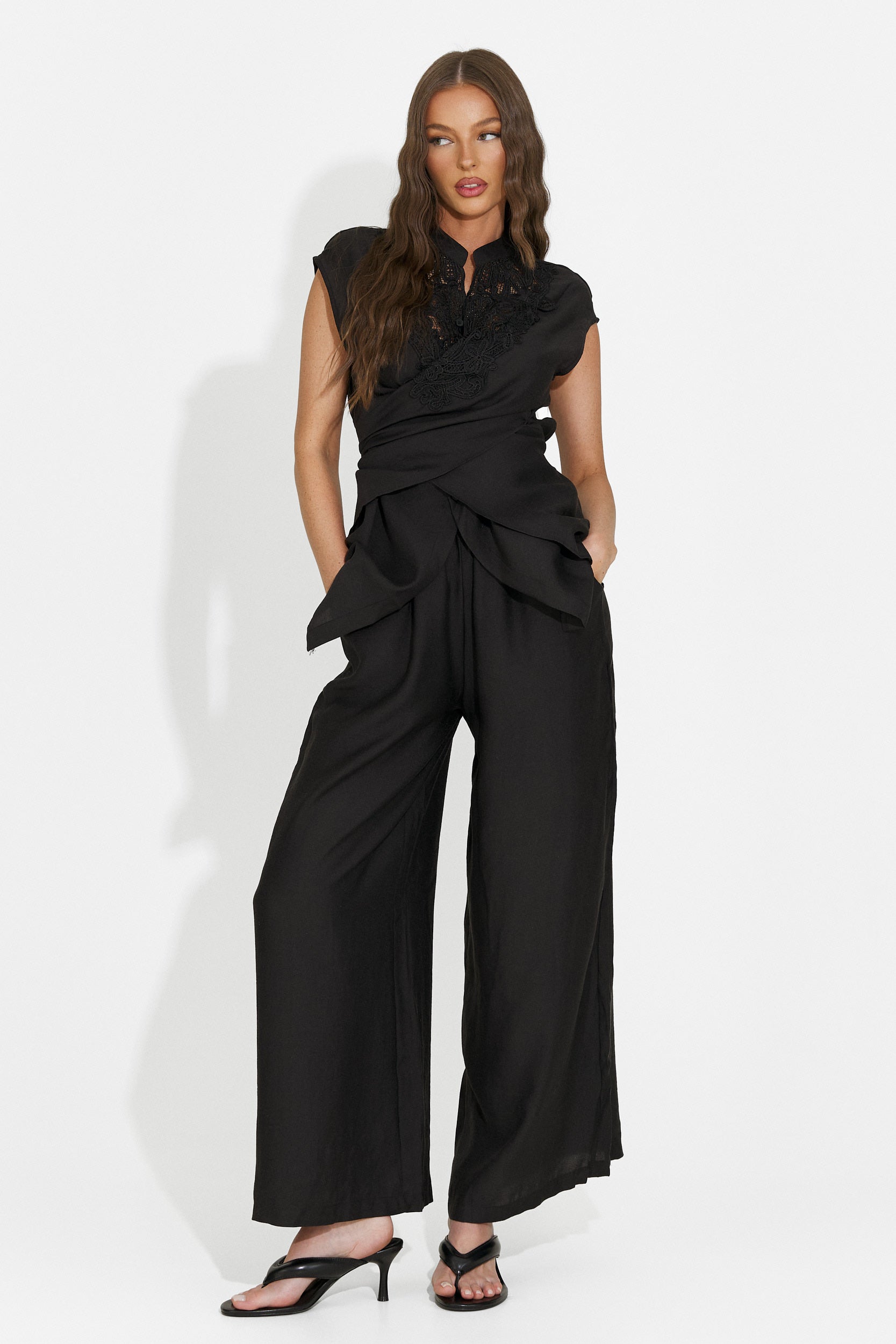 Women's set with long black pants Searcing Bogas