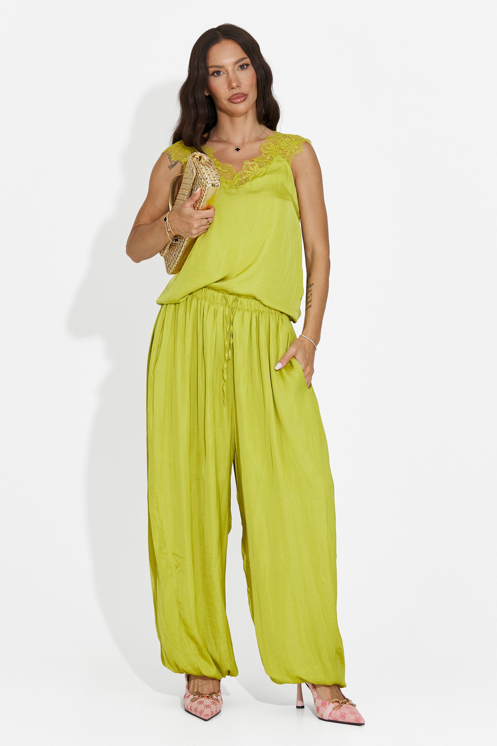 Women's set with green long pants Anaelia Bogas
