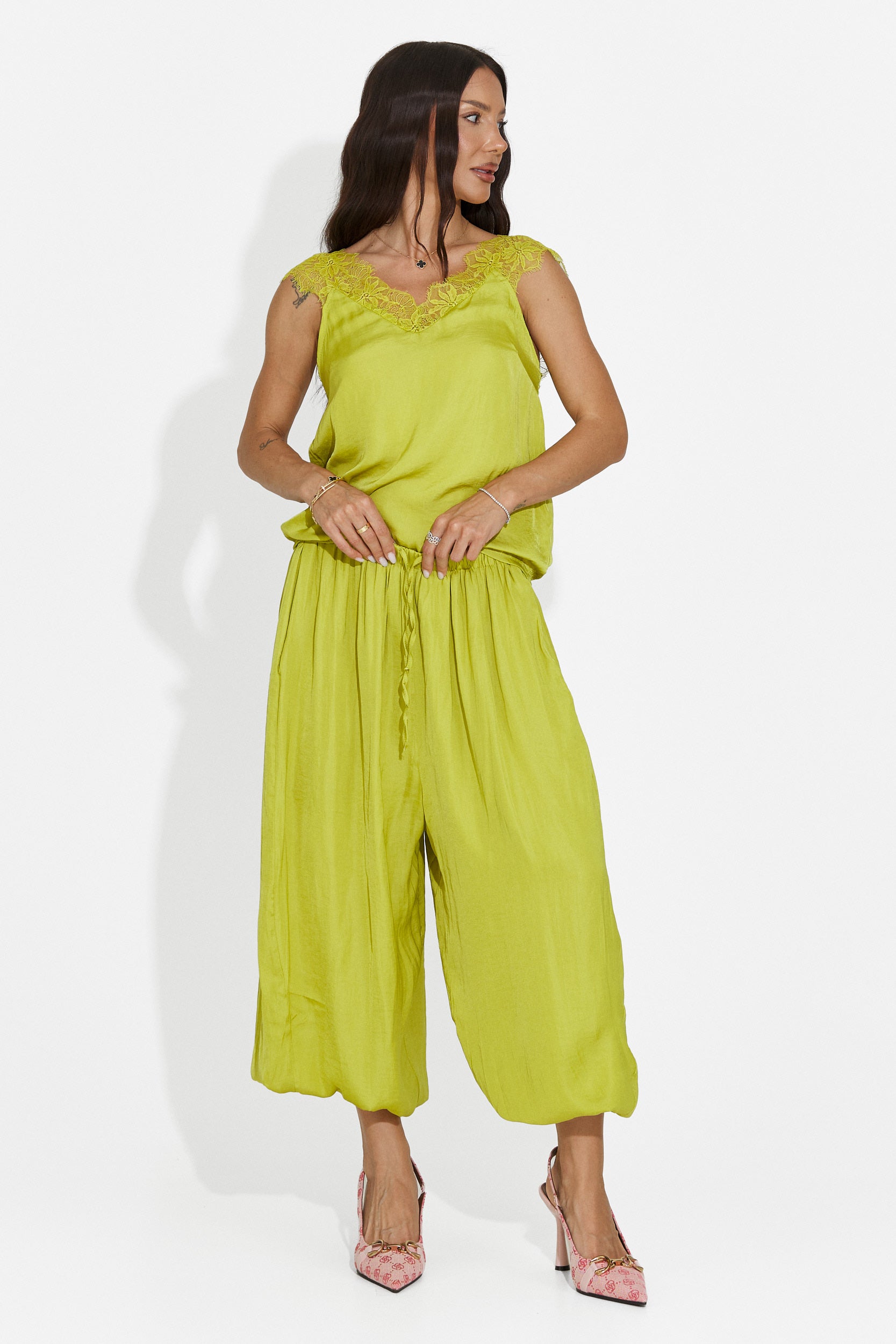 Women's set with green long pants Anaelia Bogas