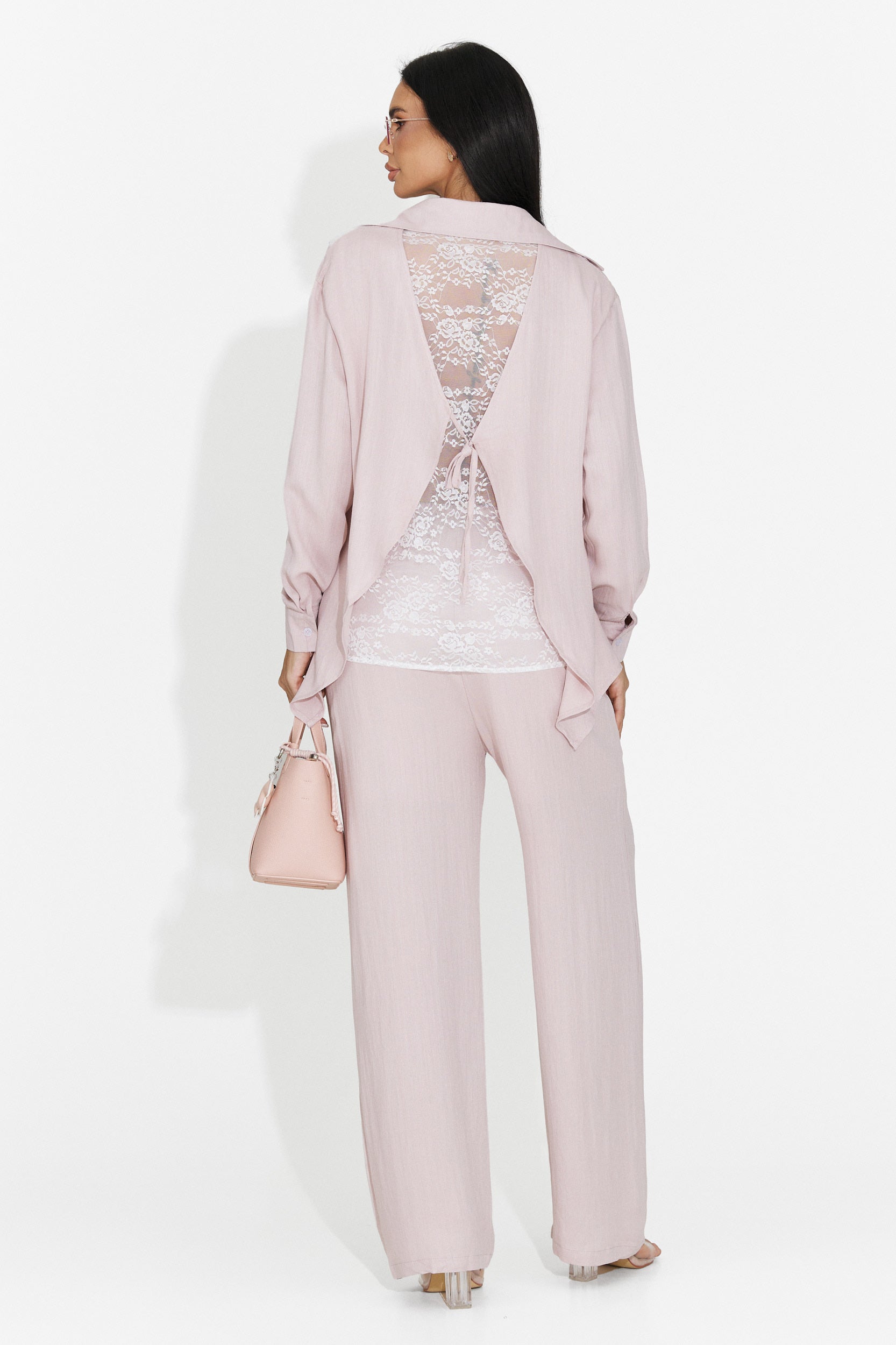 Compleu dama cu pantaloni roz Wyat Bogas