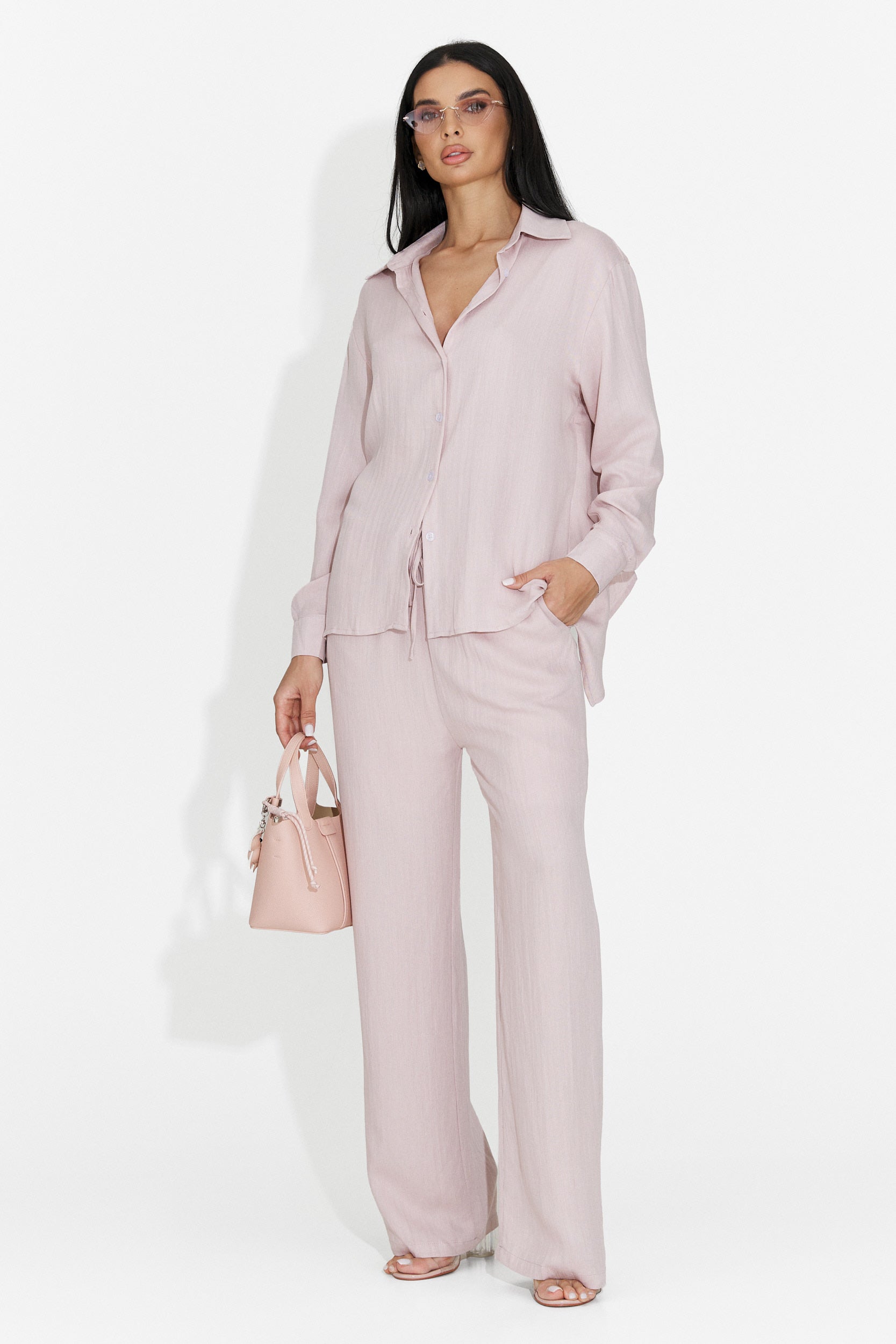 Compleu dama cu pantaloni roz Wyat Bogas