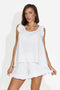Women's set with short pants white Casiama Bogas