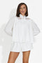 Conjunto de mujer con pantalones cortos blanco Lenisak Bogas