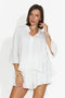 Women's set with short pants white Olgana Bogas