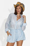Women's set with light blue shorts Axelia Bogas