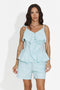 Women's set with short light blue pants Kanelia Bogas