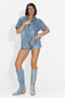 Conjunto para Mujeres Rozya Bogas con Shorts Azules