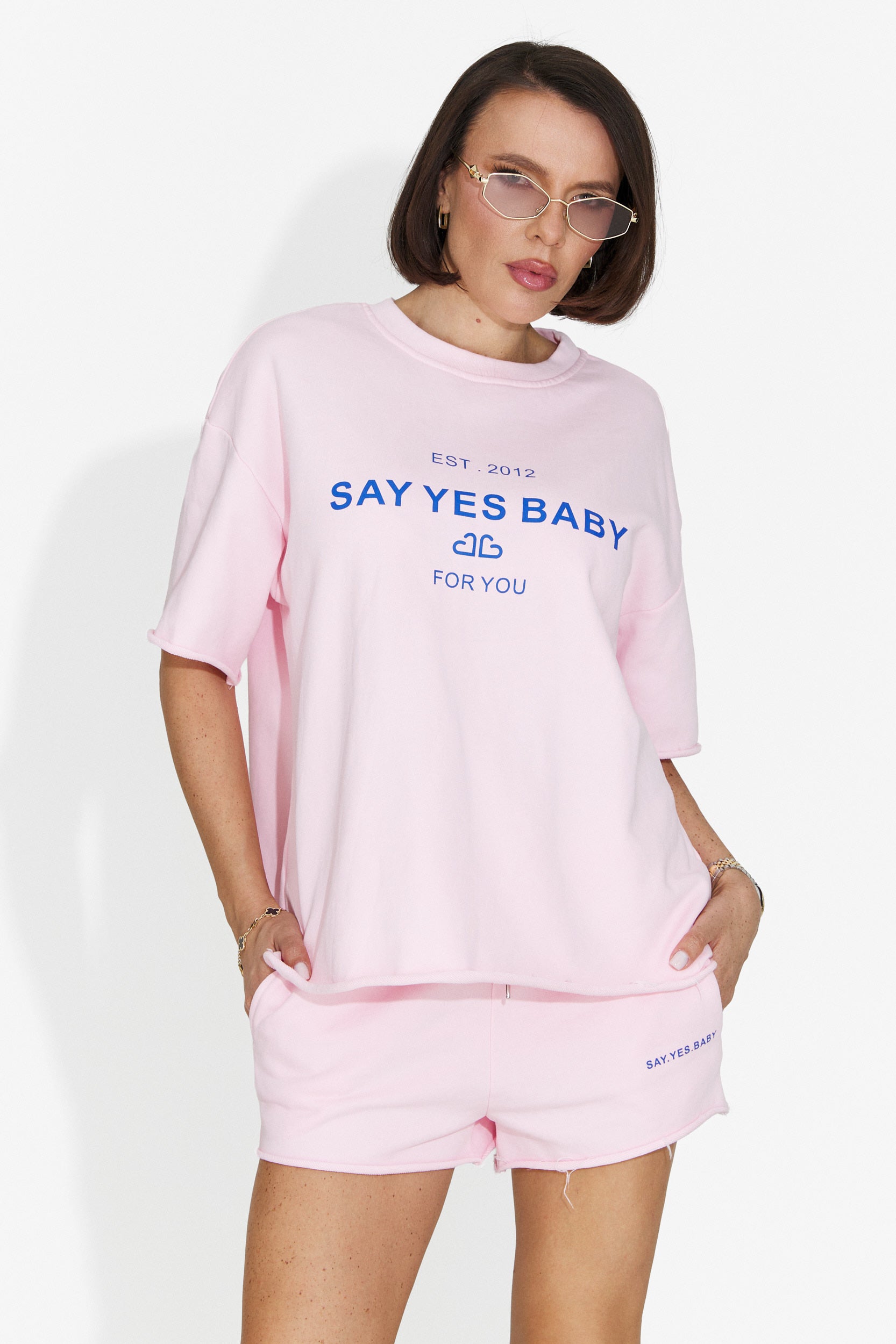 Conjunto para Mujer Casiana Bogas con Shorts Rosados