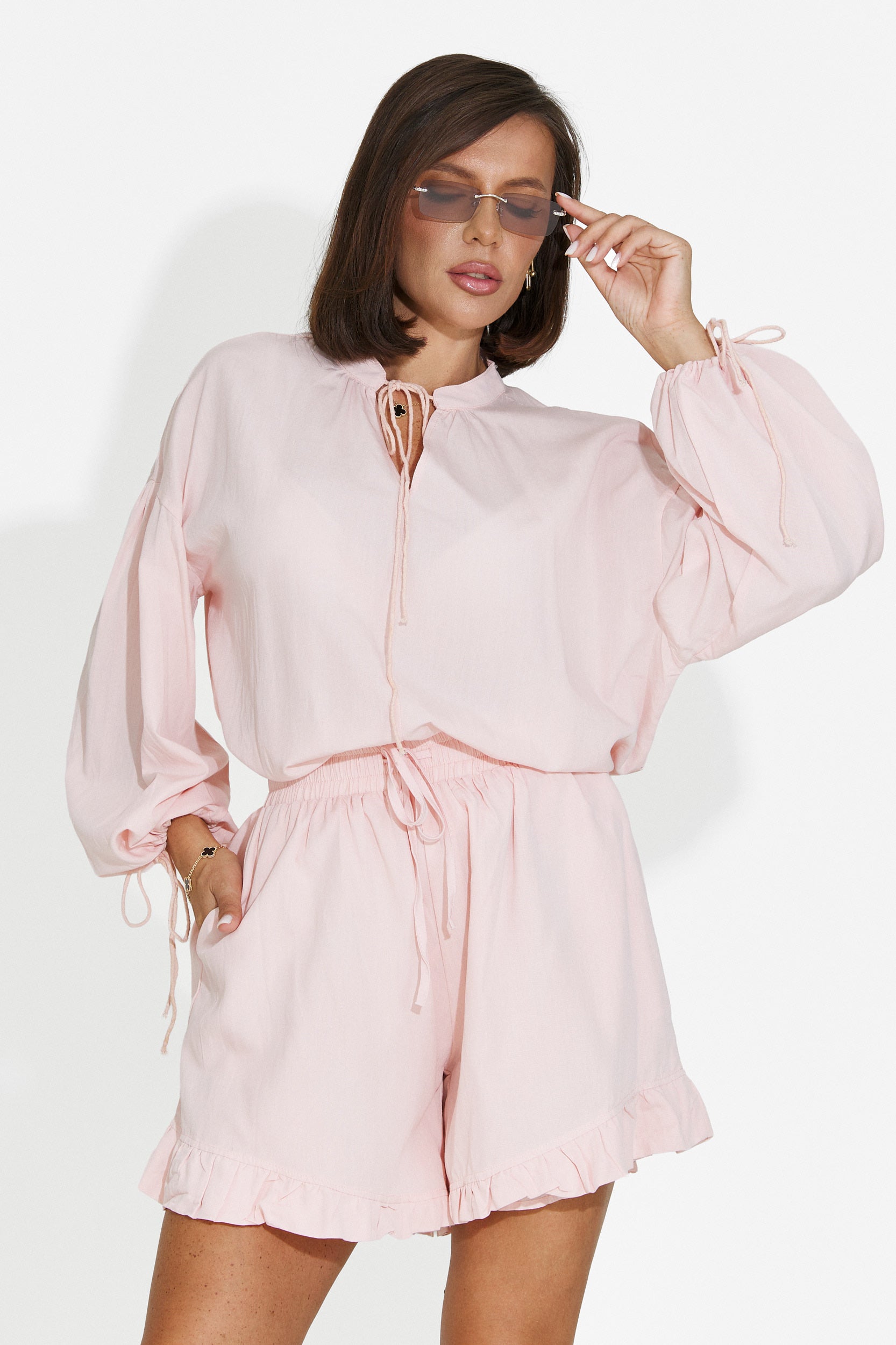 Ensemble femme avec short rose Ruxanda Bogas