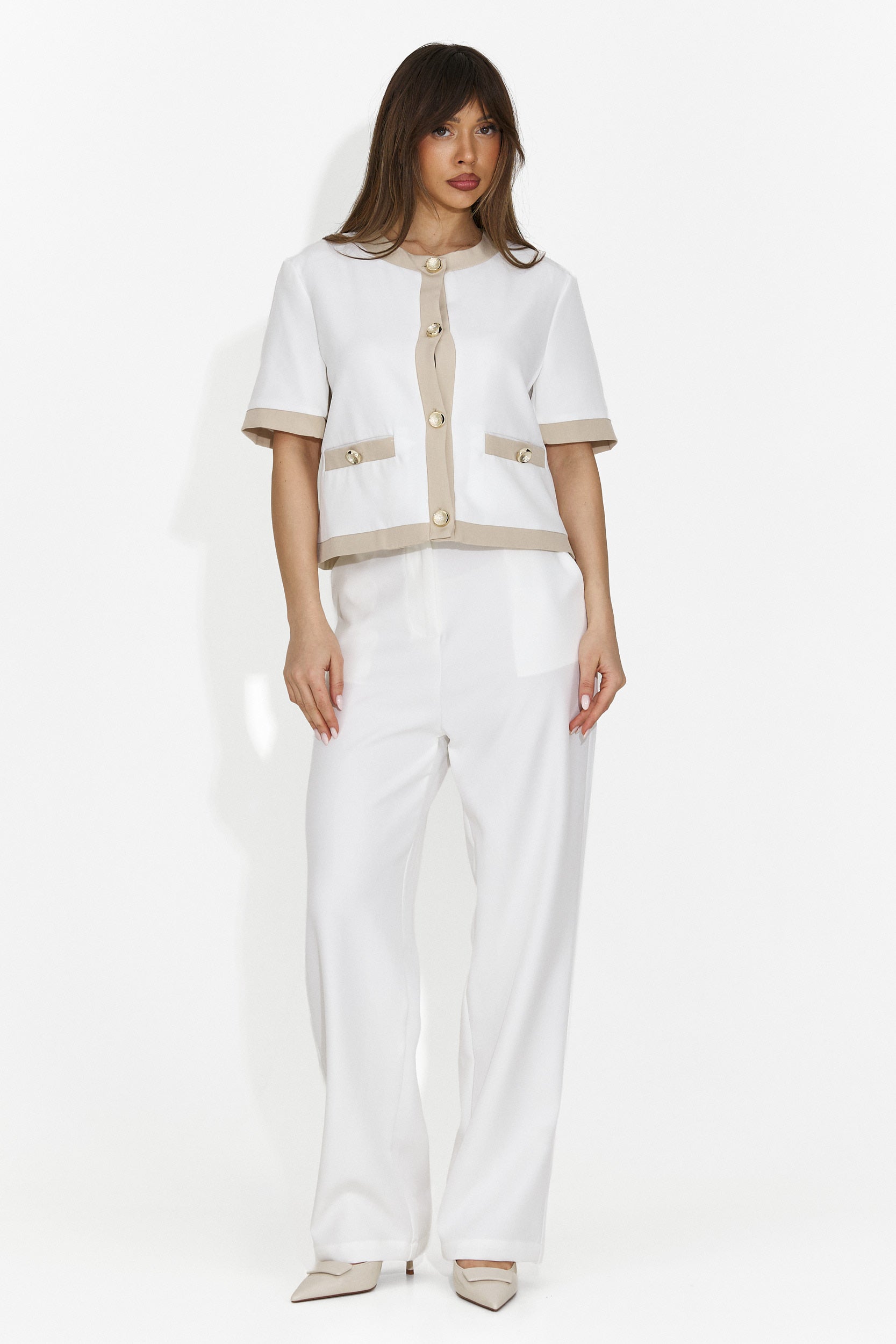 Eleganter weißer Damenanzug Alecsia Bogas