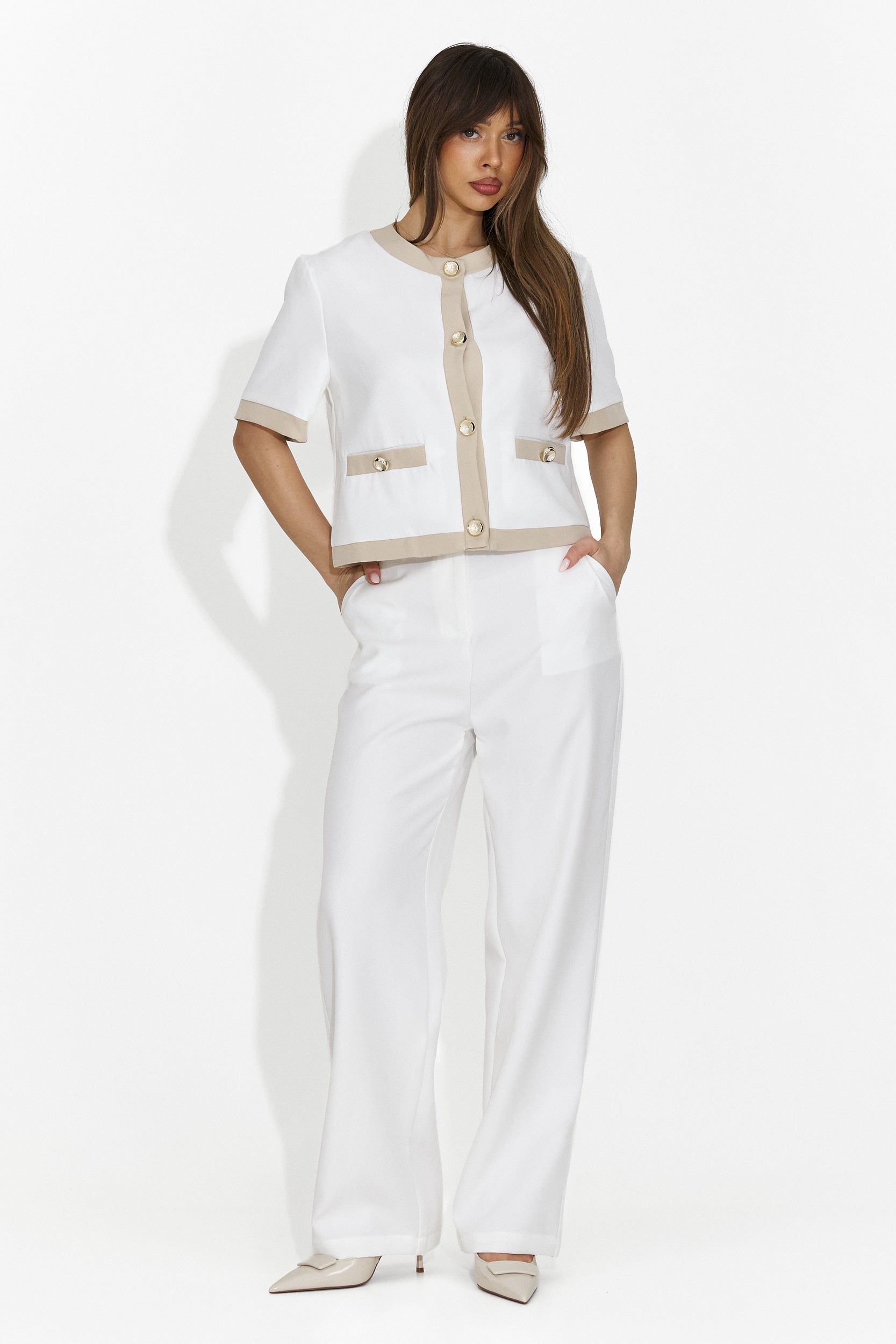 Conjunto elegante para mujer blanco Alecsia Bogas