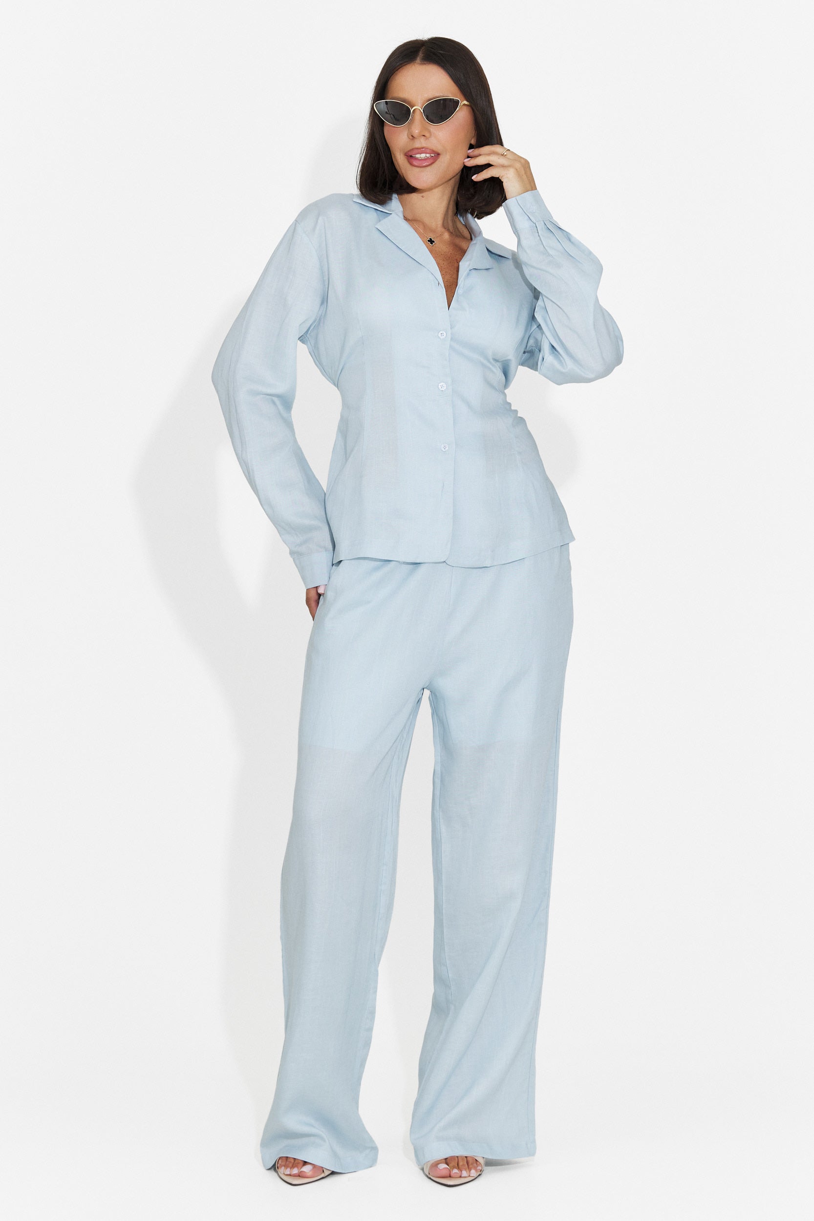 Compleu dama elegant bleu Amiest Bogas
