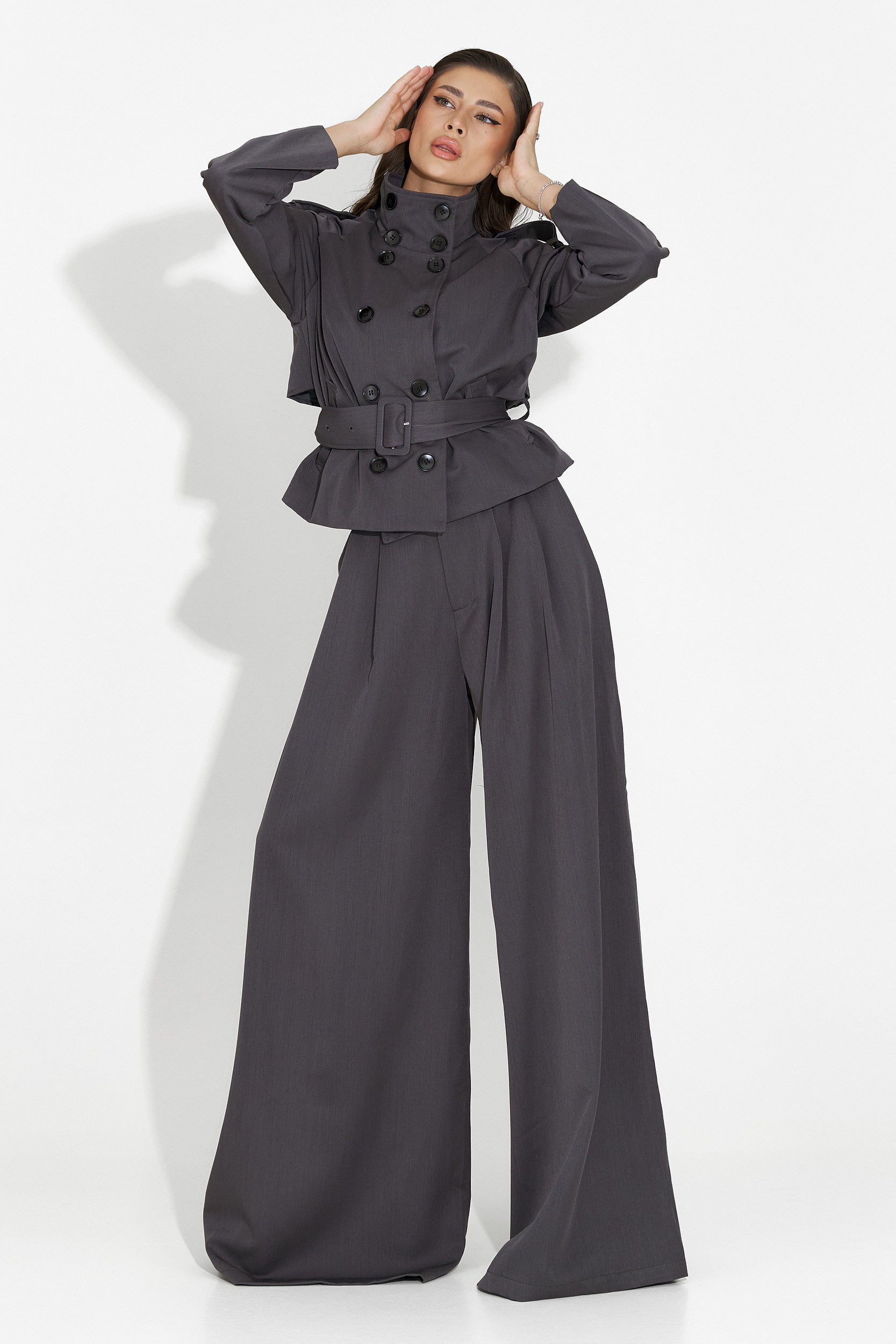 Elegancki szary komplet damski Belora Bogas