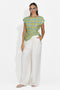 Conjunto de mujer camiseta + pantalones verde Hortisa Bogas