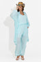 Women's suit pants + tank top + shirt turquoise Dariele Bogas