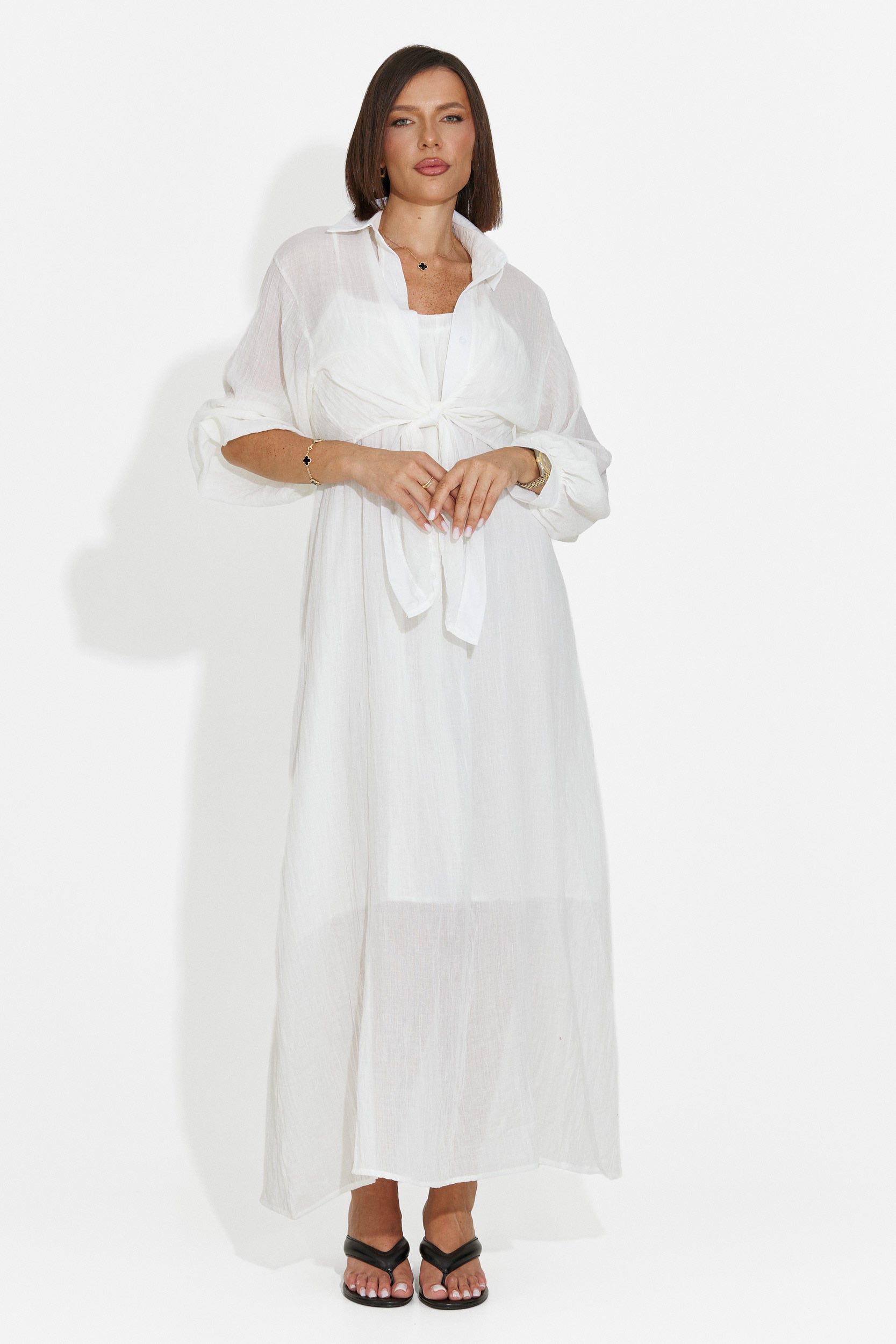 Women's suit dress + shirt beige Aishia Bogas