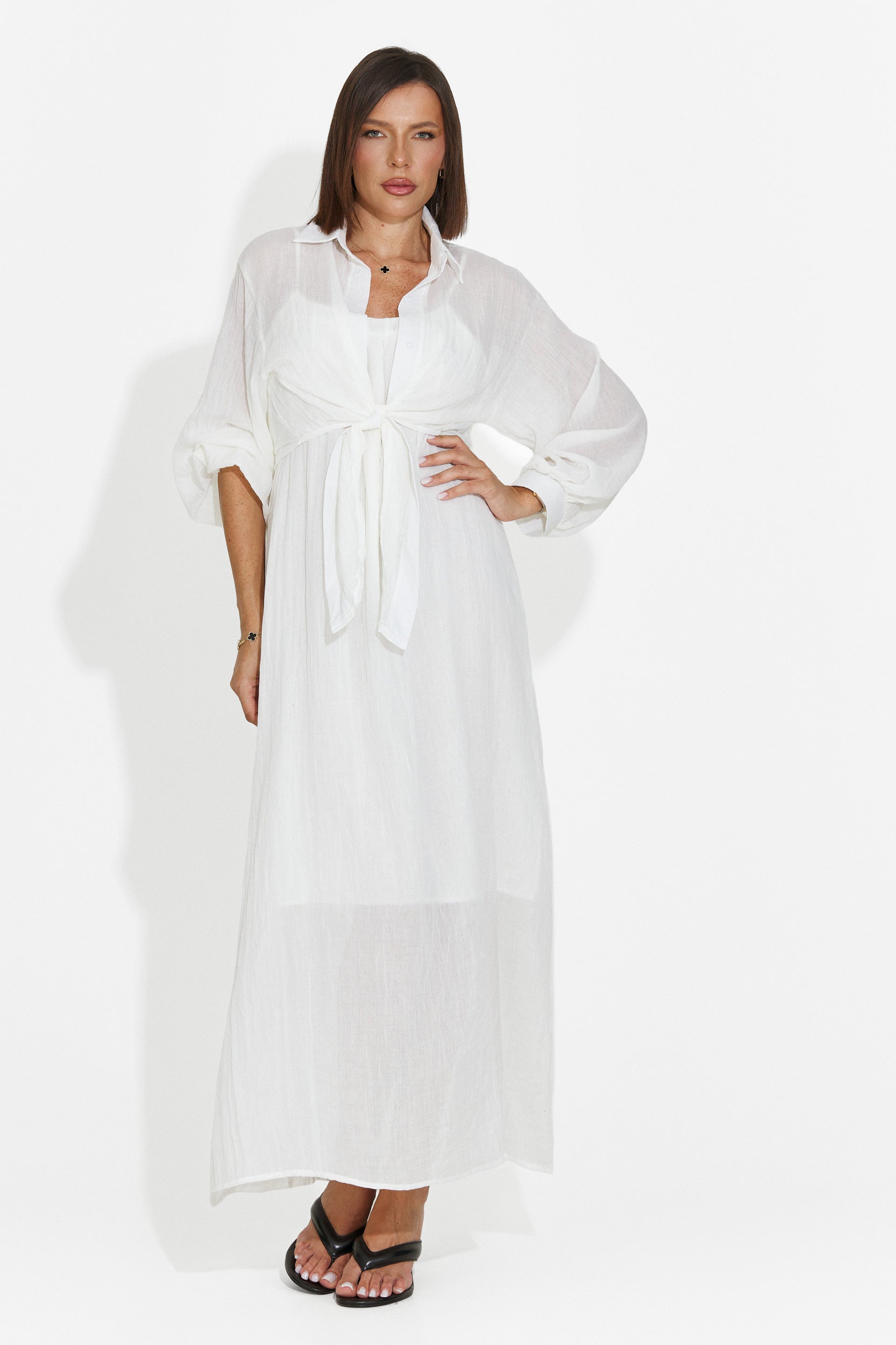 Women's suit dress + shirt beige Aishia Bogas