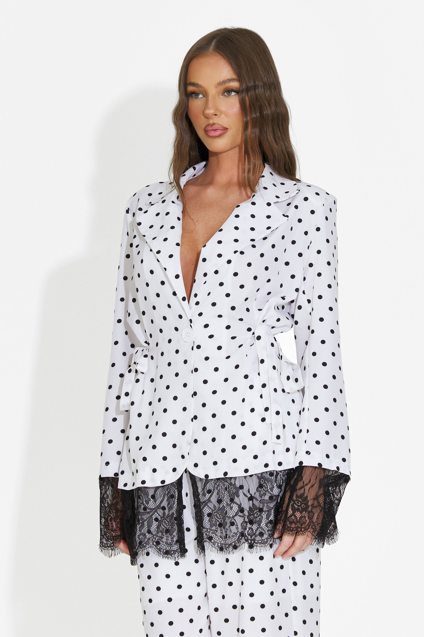 Ensemble femme blazer + pantalon blanc Aykena Bogas