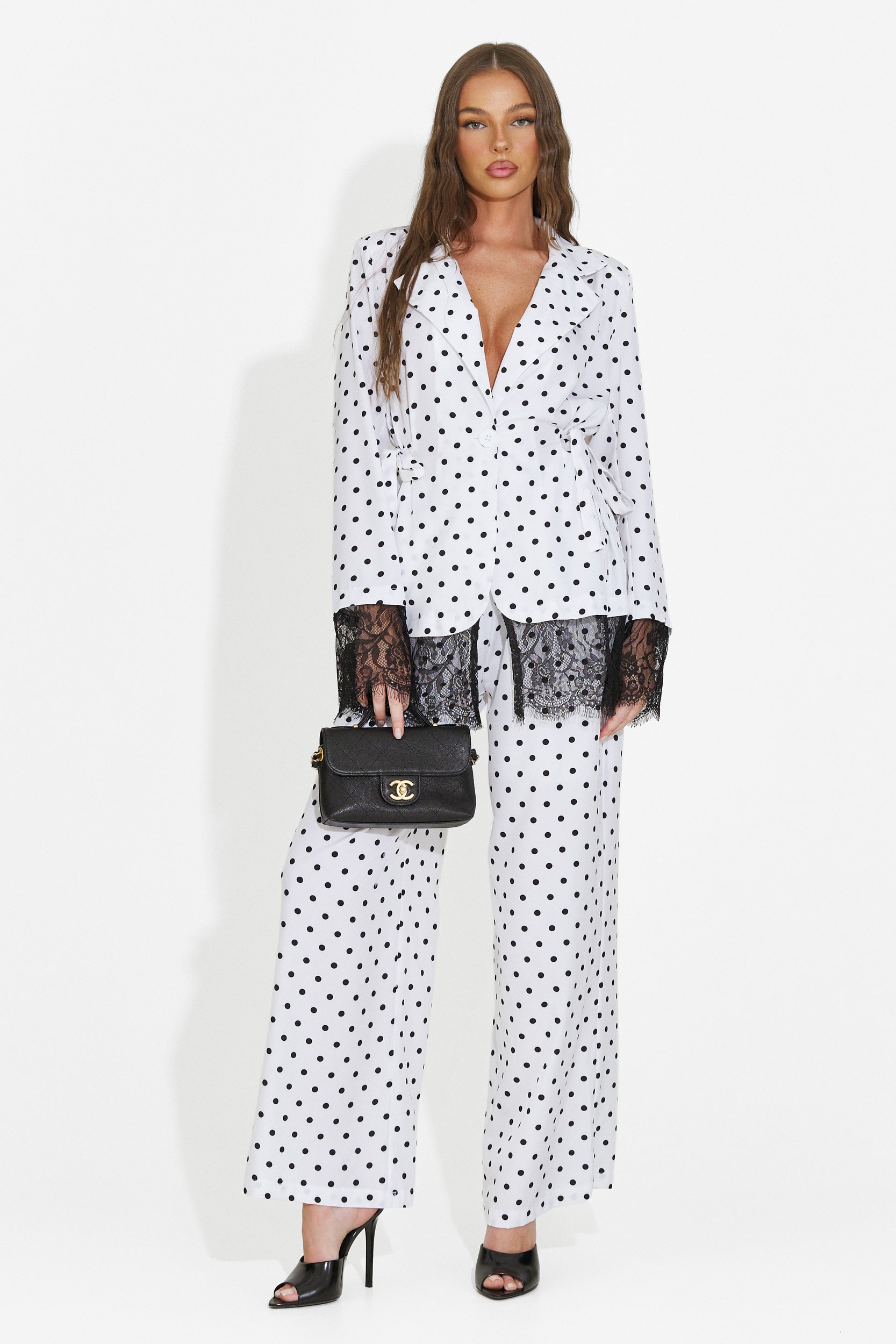 Ensemble femme blazer + pantalon blanc Aykena Bogas