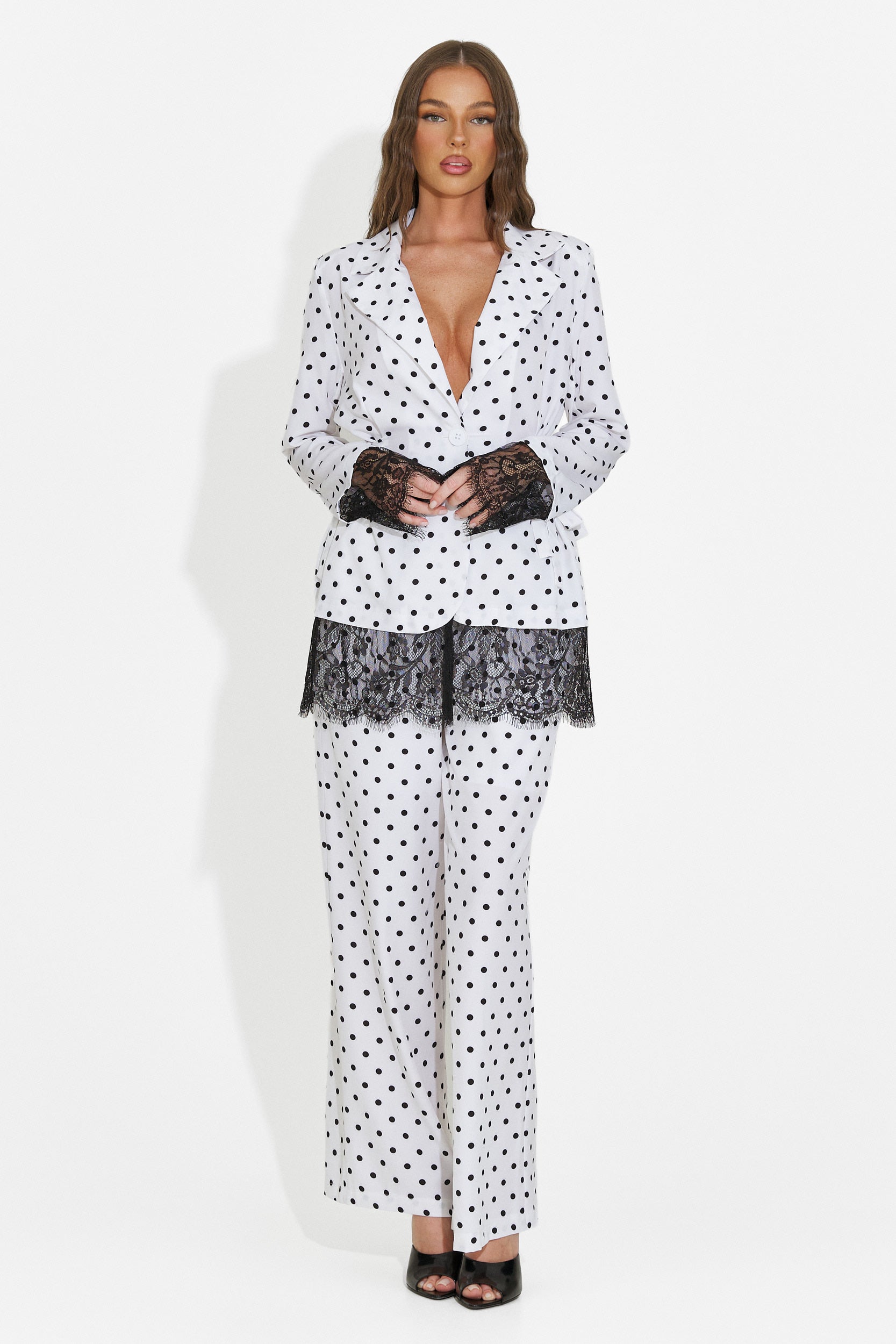 Ensemble femme blazer + pantalon blanc Aykena Bogas
