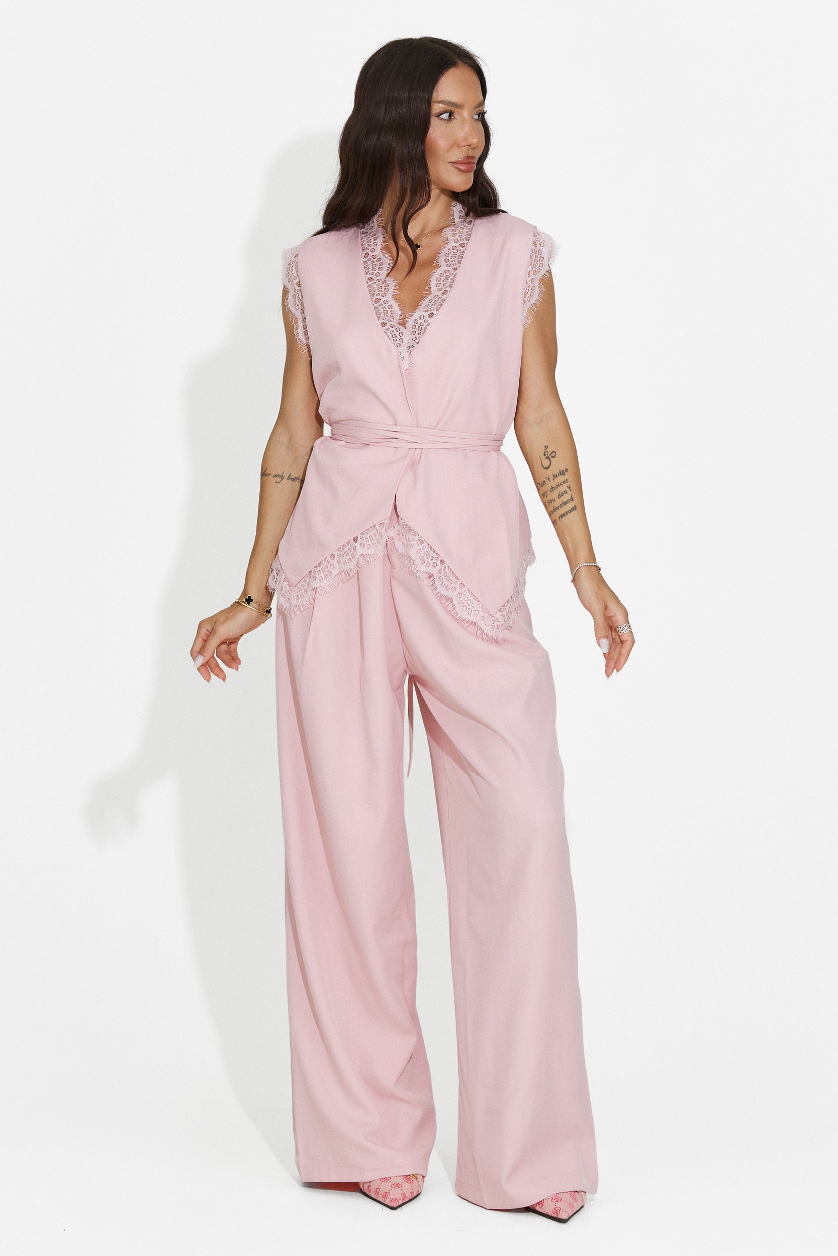 Women's set vest + pink pants Felania Bogas