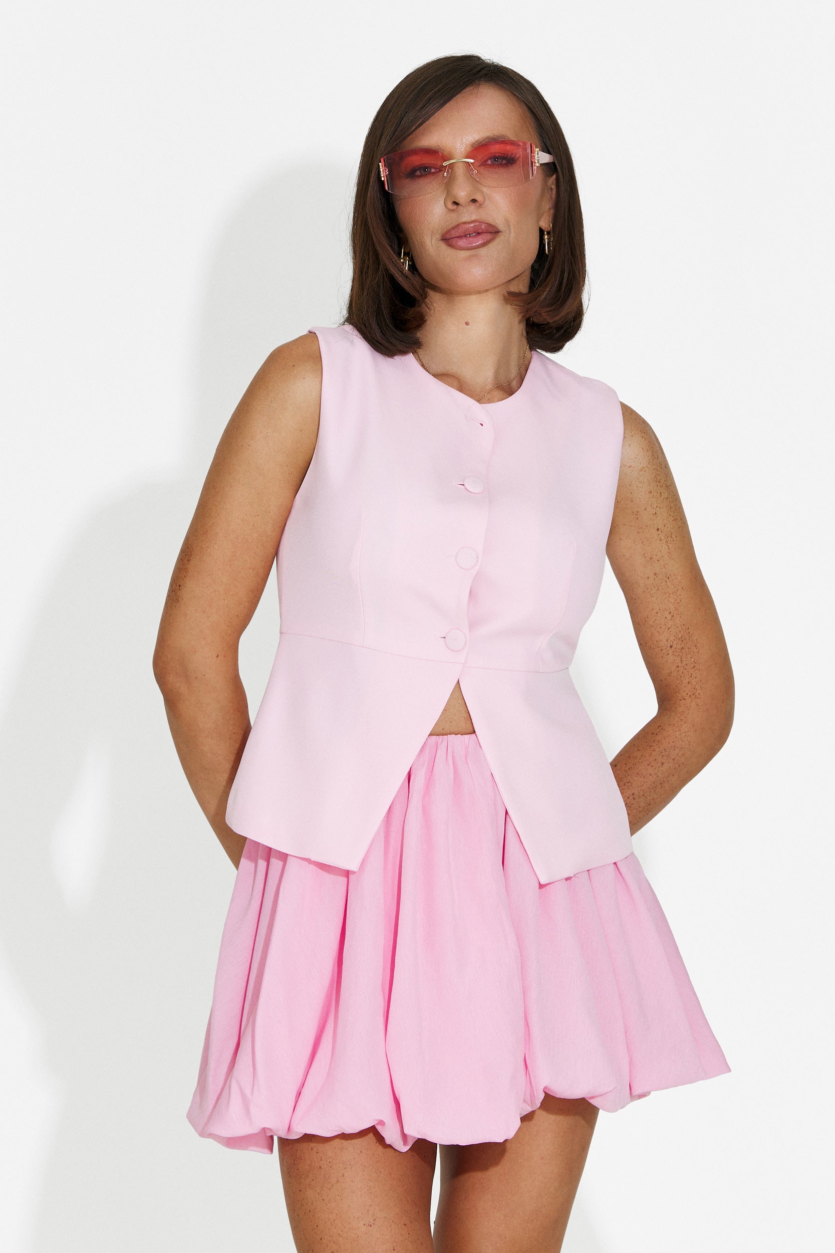 Women's suit vest + pants pink Margareta Bogas