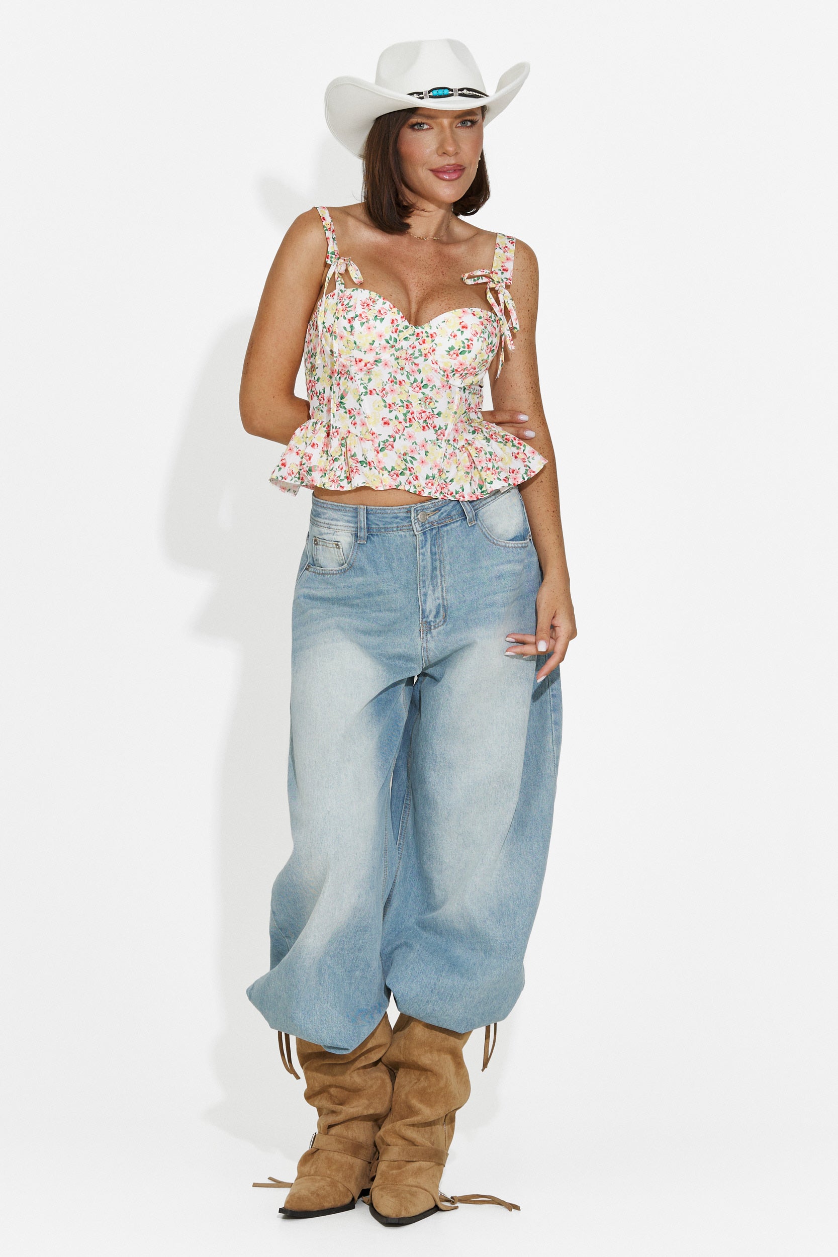 Women's casual white corset Izaelya Bogas