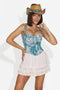 Women's elegant blue corset Brekla Bogas