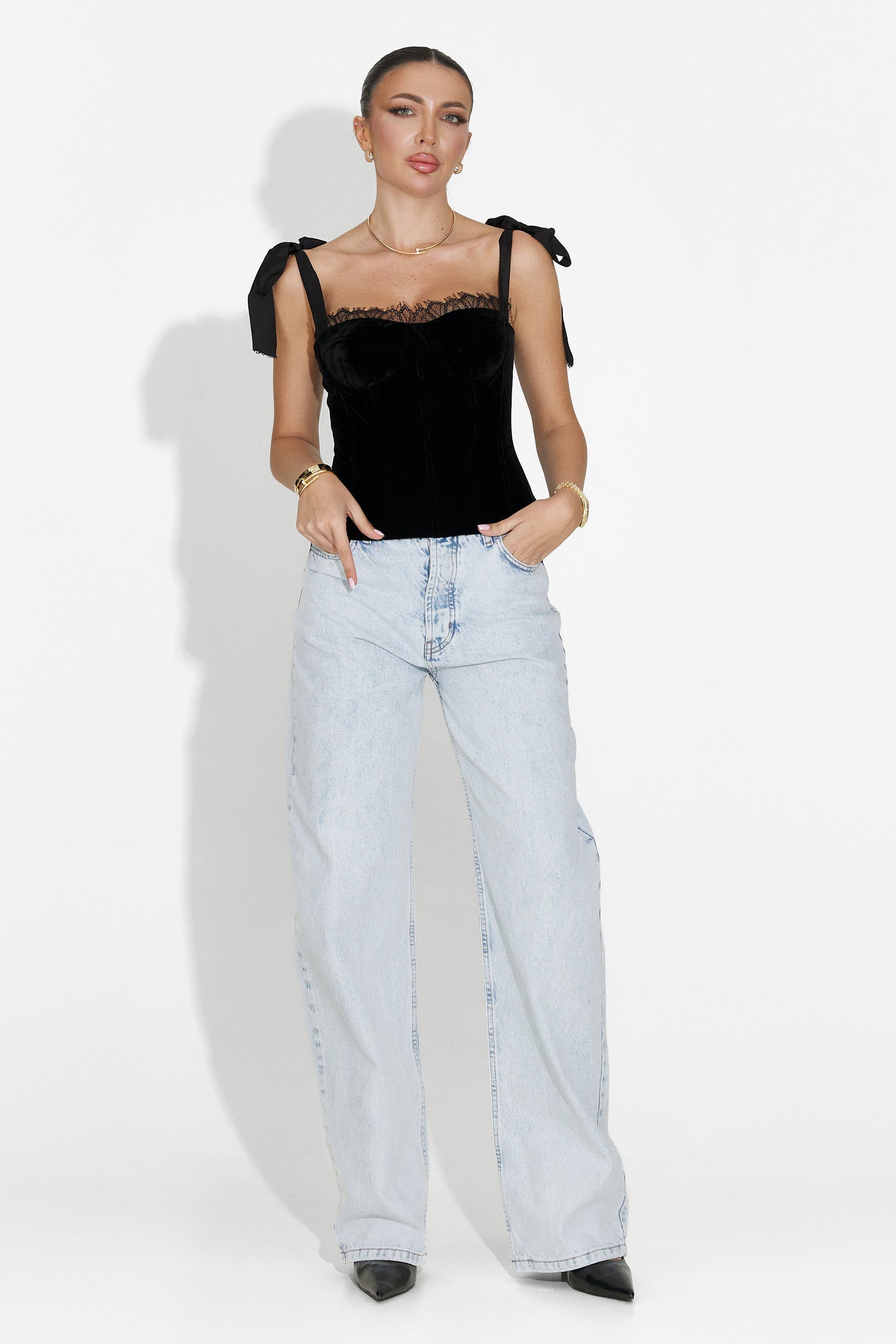 Elegant damkorsett svart Dianela Bogas