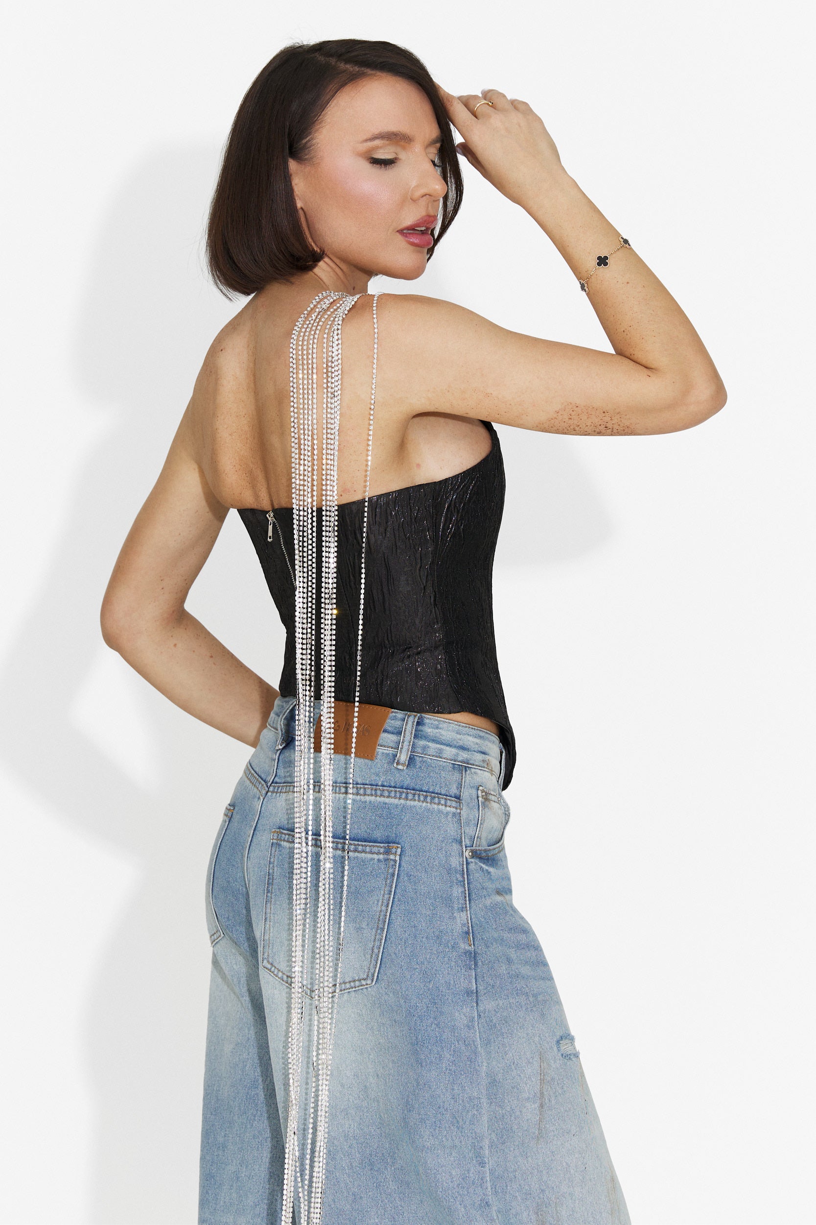 Corset dama elegant negru Tamaraho Bogas
