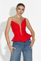Elegancki gorset damski czerwony Corviana Bogas