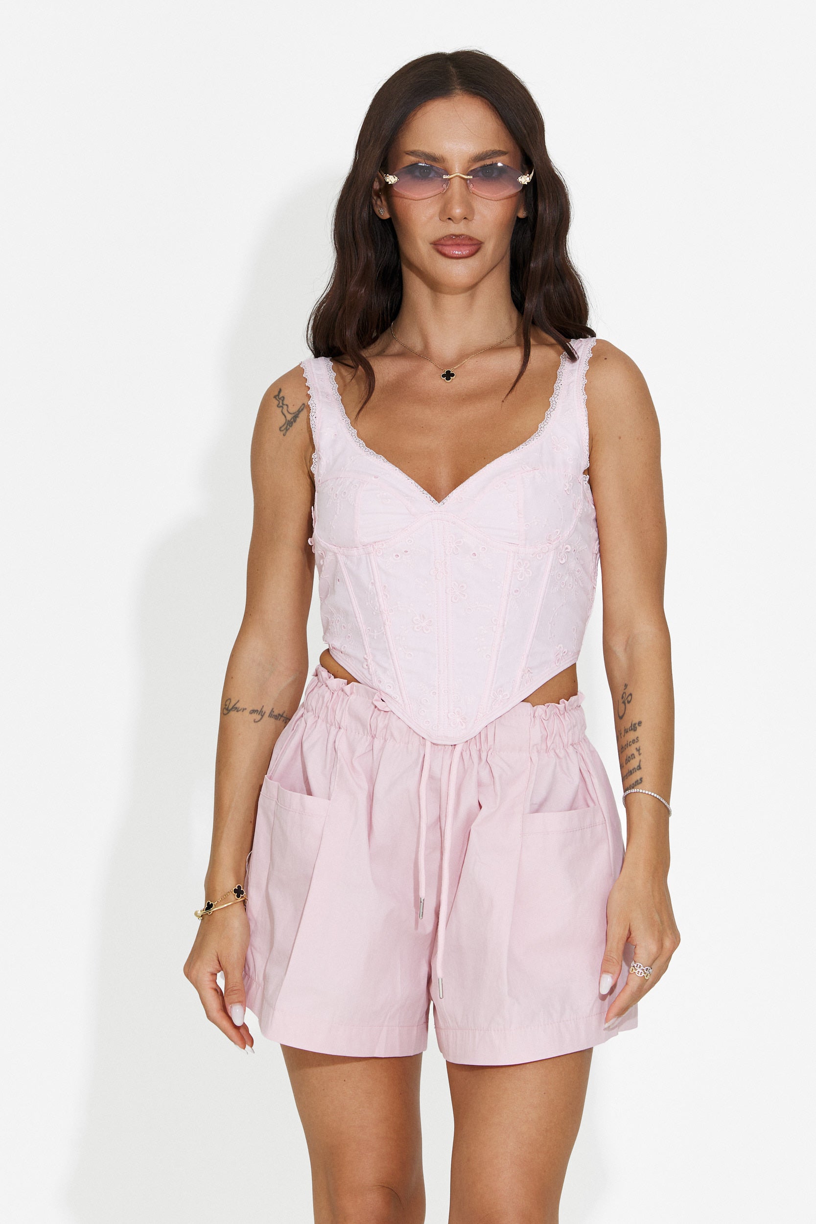 Elegant Pink Ladies Corset by Inseraty Bogas