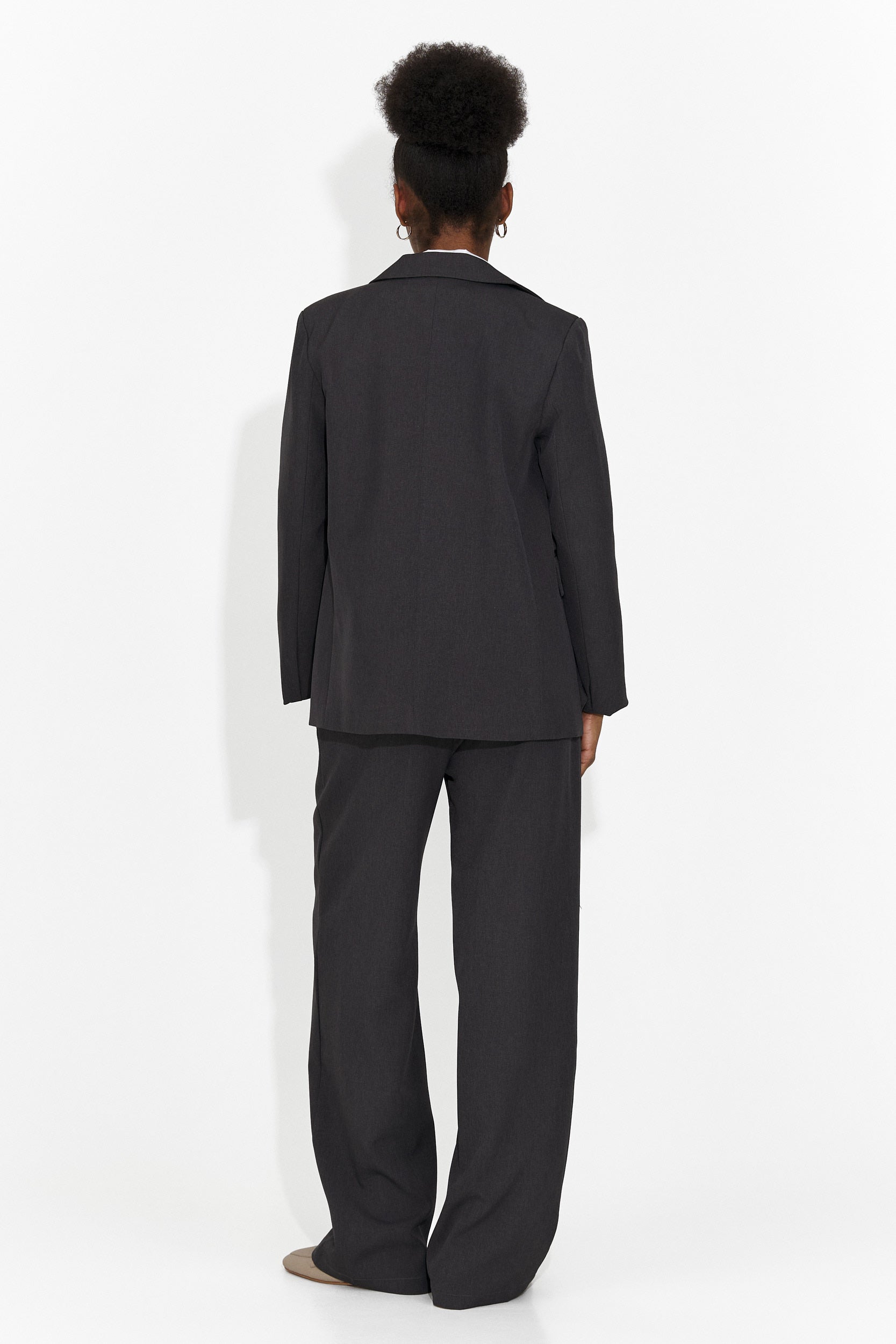 Completo 4 pezzi pantaloni + gilet + giacca + cravatta grigia Meldora Bogas