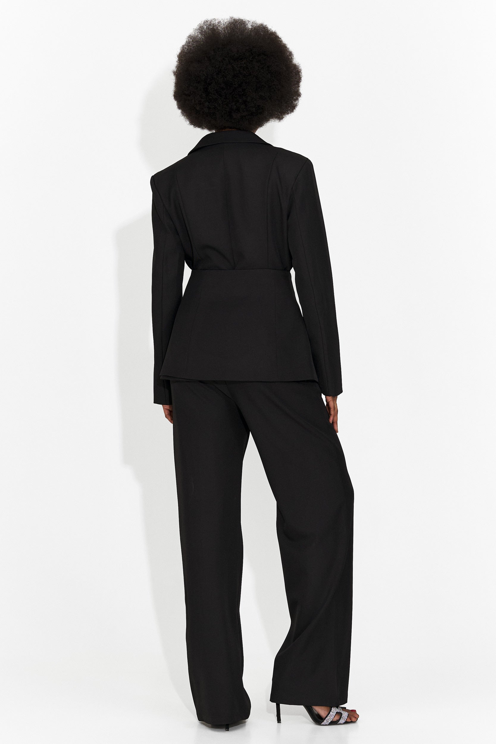 Dámsky 3-dielny oblek sako + korzet + čierne nohavice Glimena B