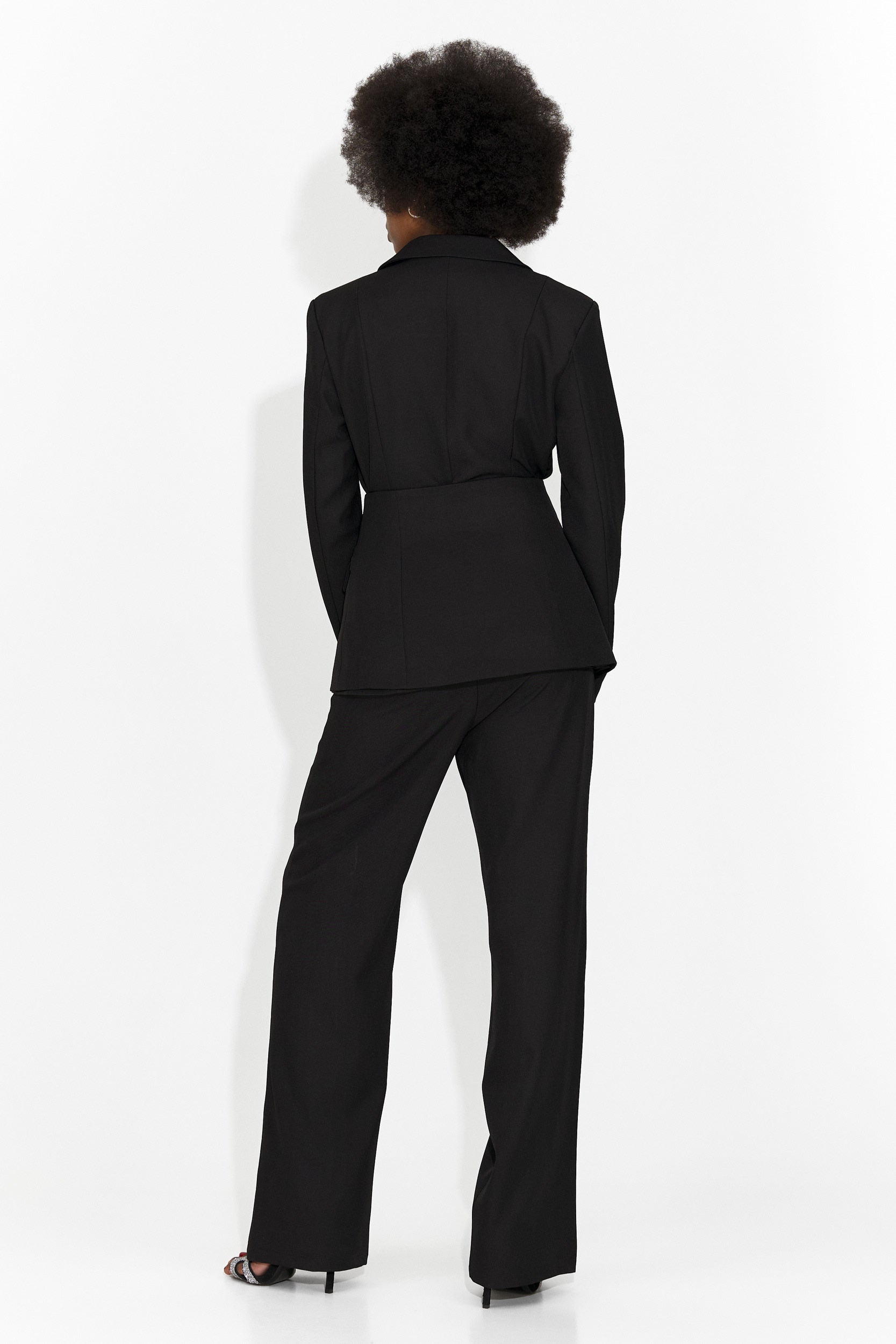 Dámsky 3-dielny oblek sako + korzet + čierne nohavice Glimena B