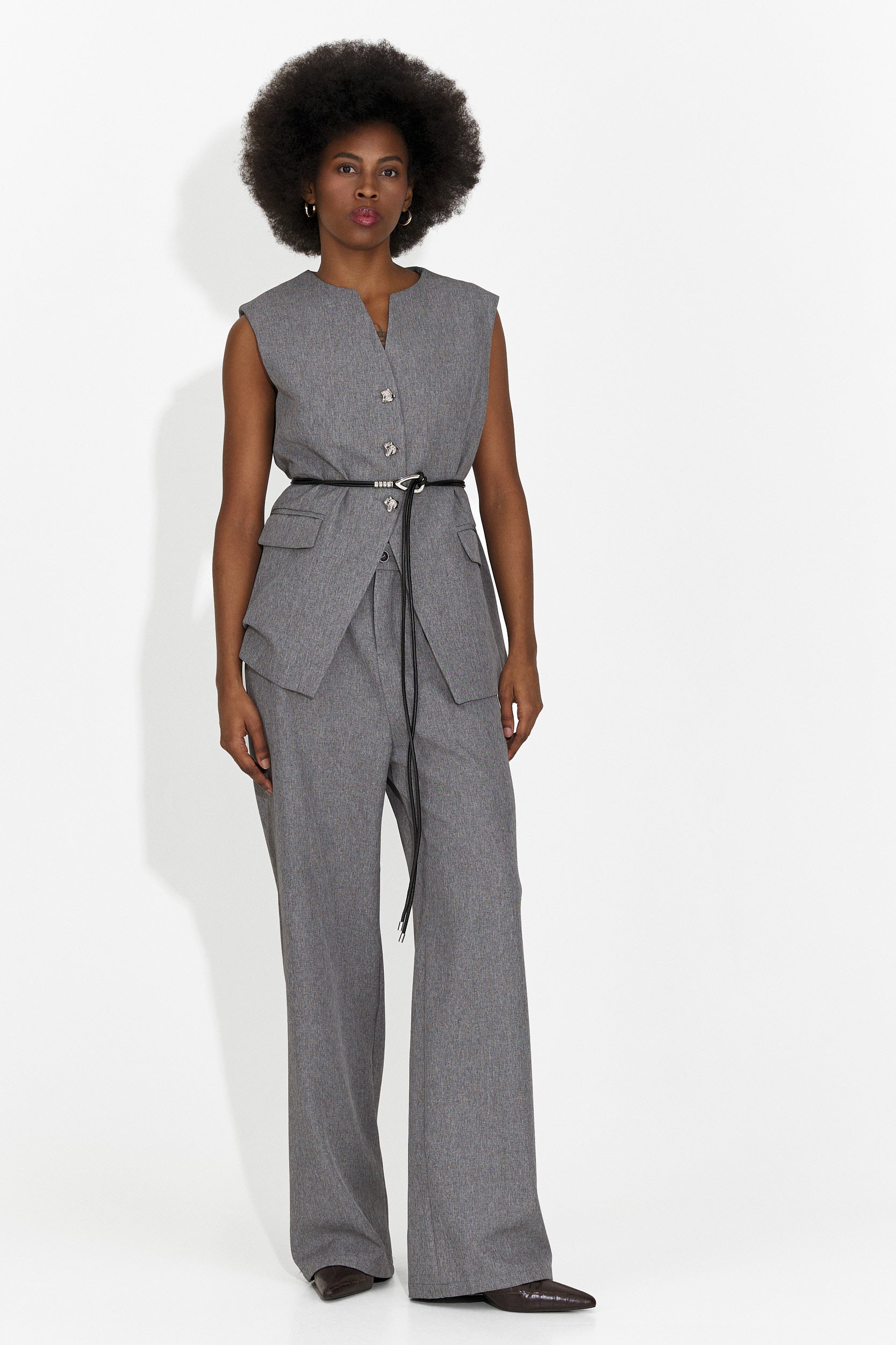 Avilma Bogas Dámsky Vestový Kostým + Sivé Nohavice