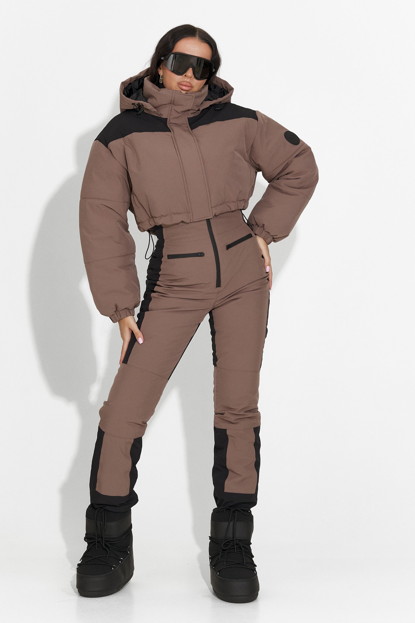 Brun casual skidkostym Camelay Bogas