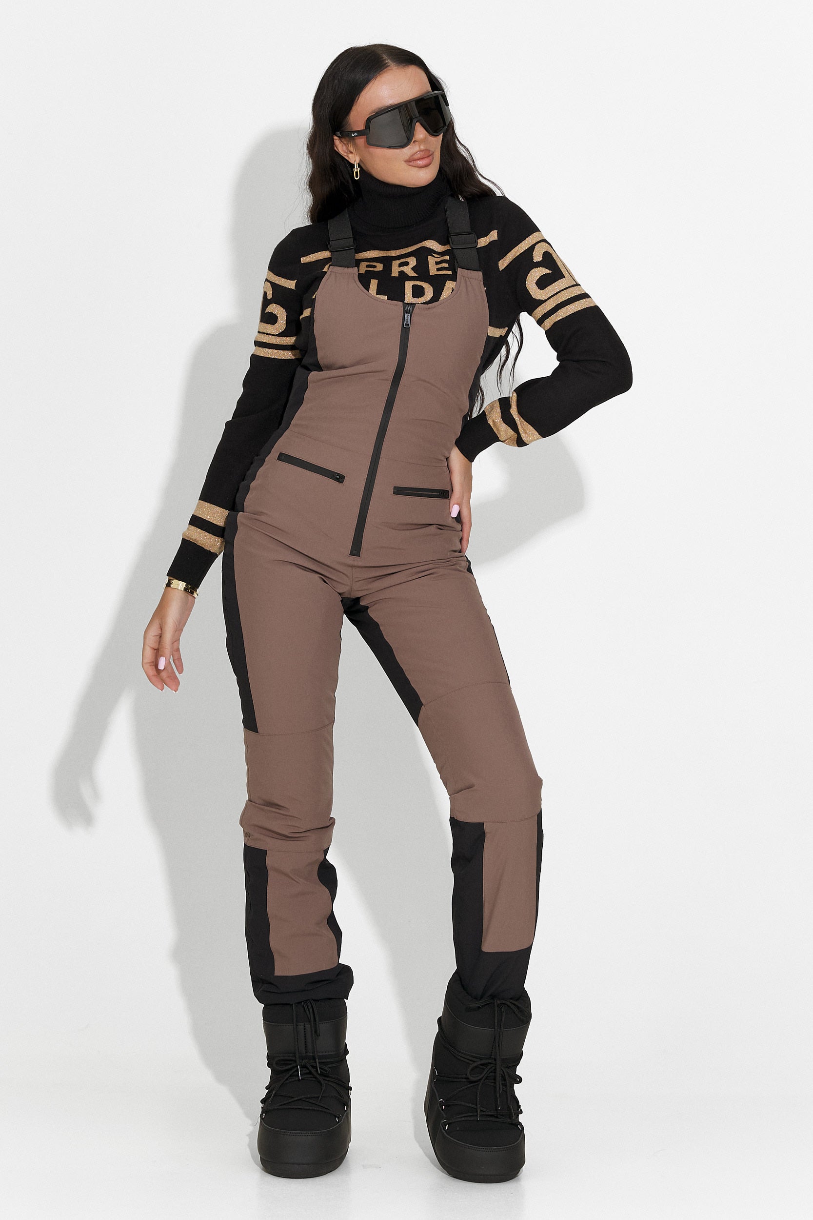 Brun casual skidkostym Camelay Bogas