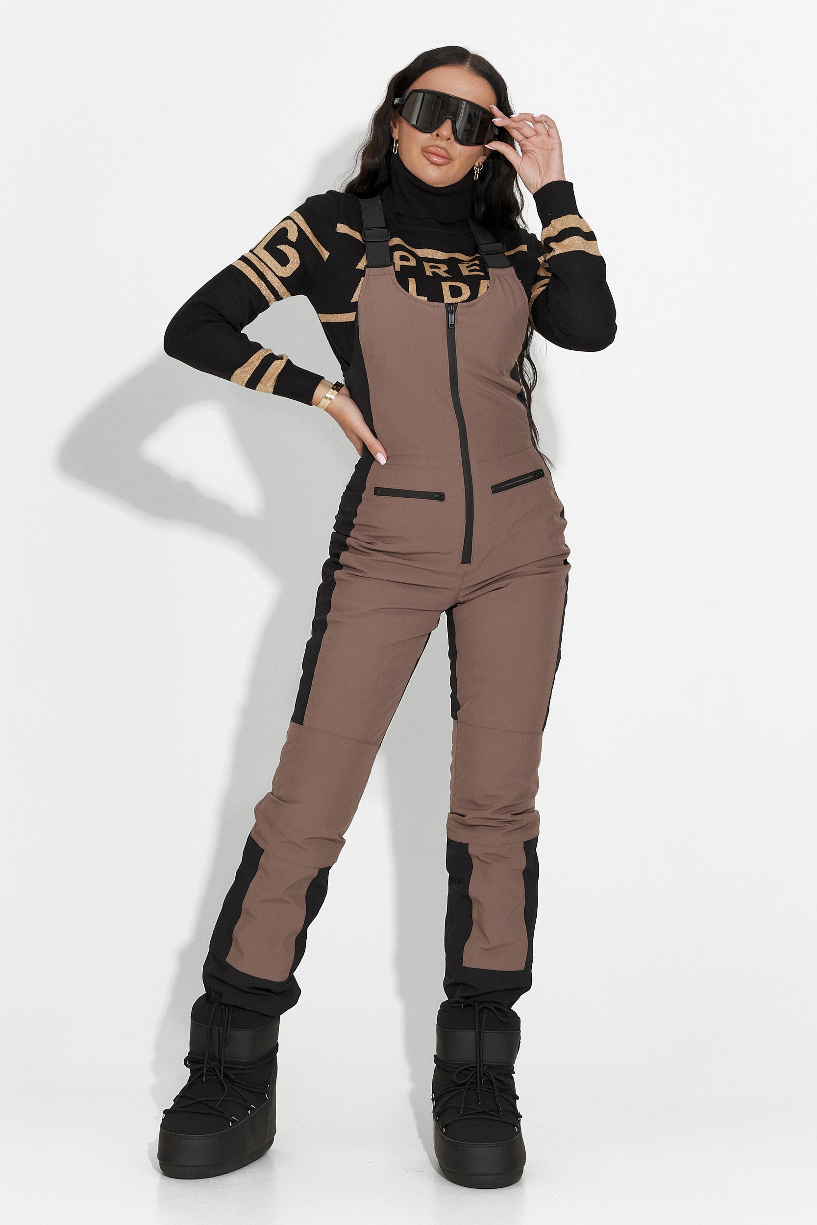 Brun casual skidkostym Camelay Bogas