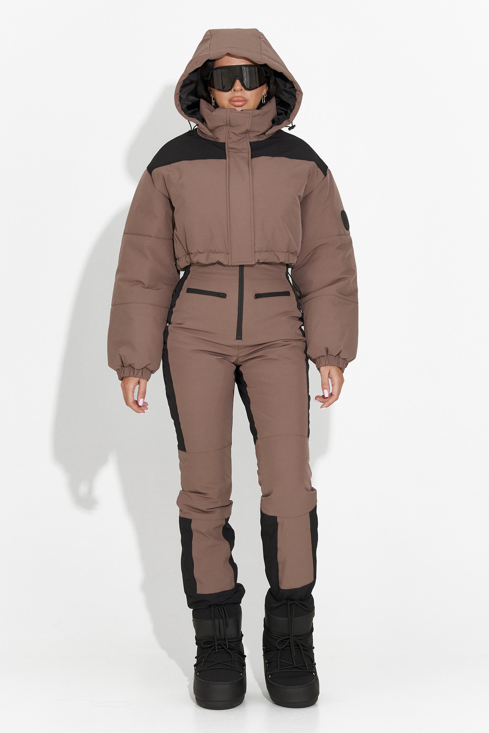 Brun casual skidkostym Camelay Bogas