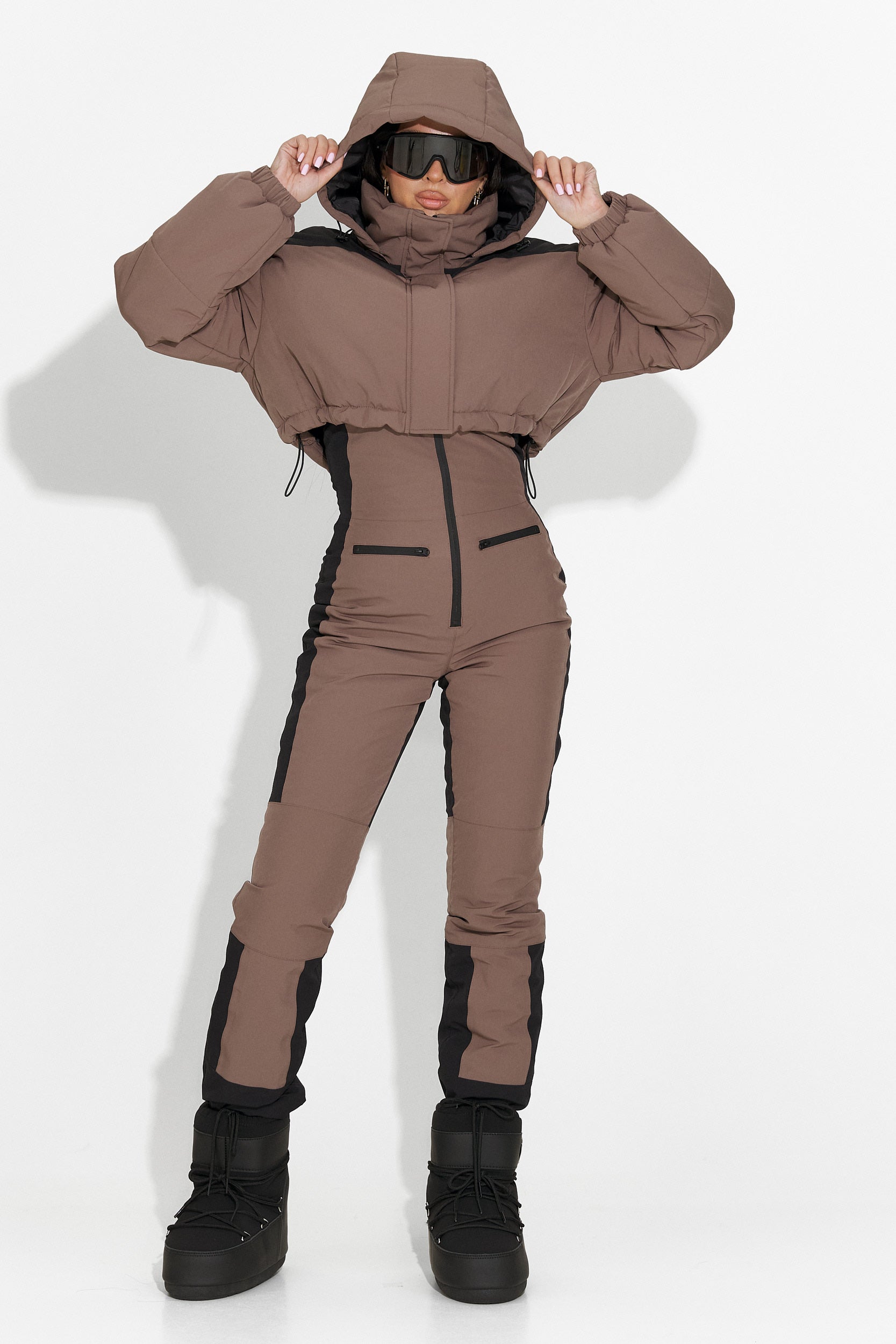 Brun casual skidkostym Camelay Bogas