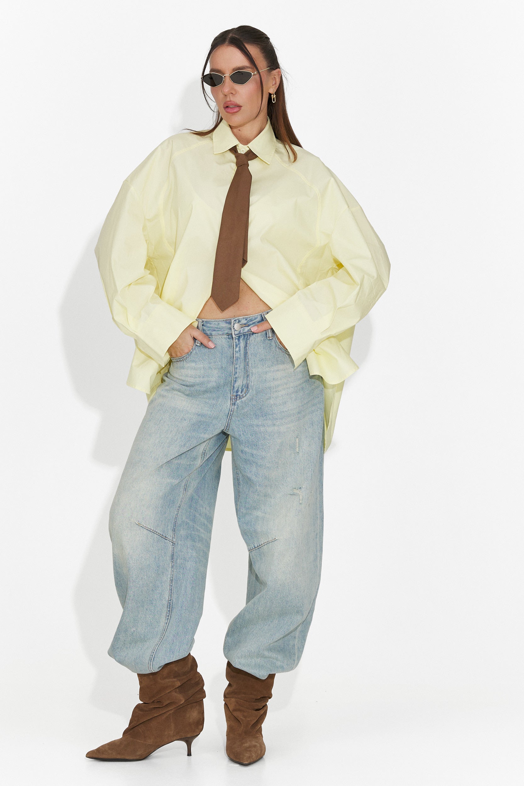 Corbata de mujer marrón Sindia Bogas