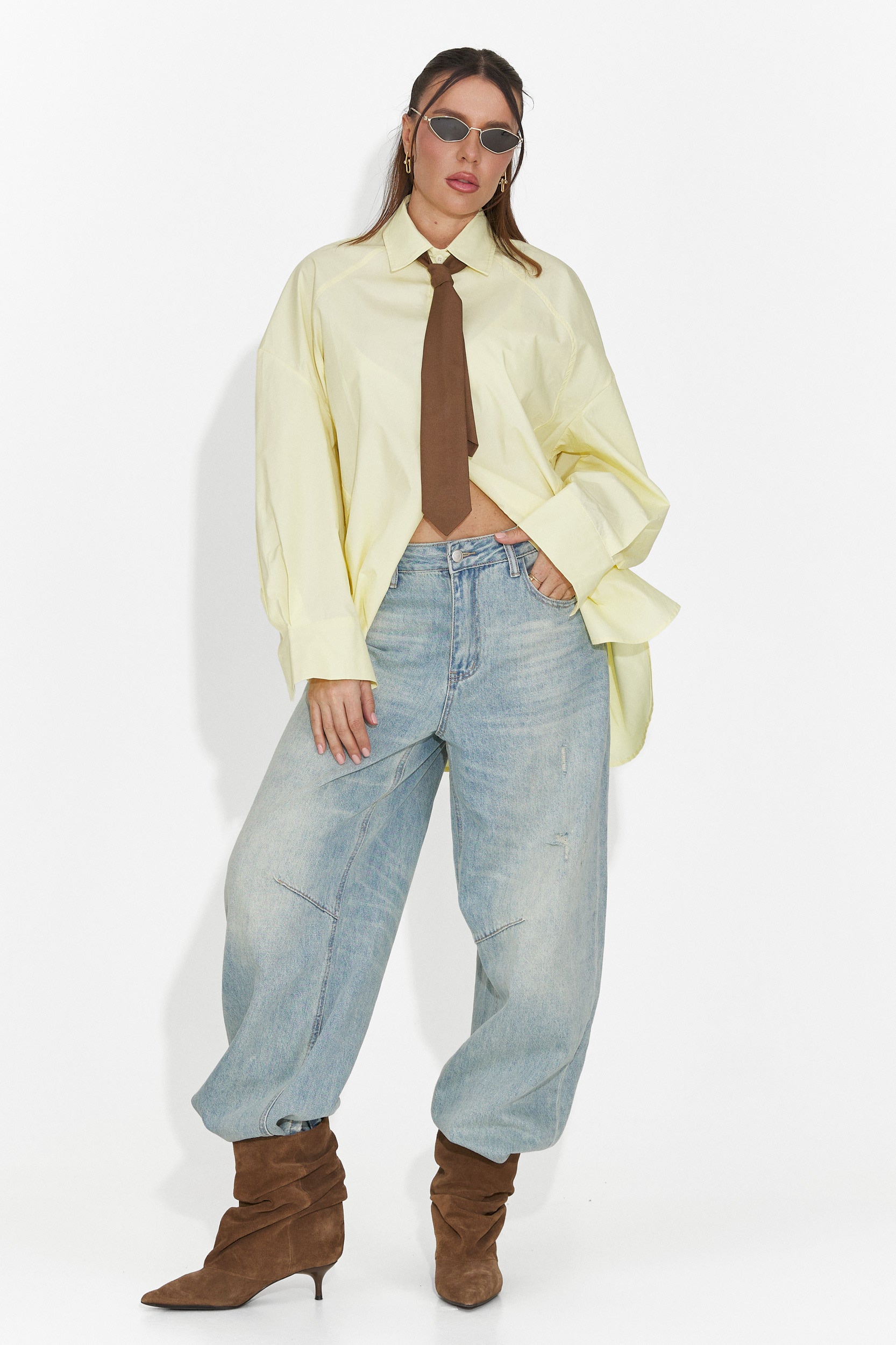 Corbata de mujer marrón Sindia Bogas