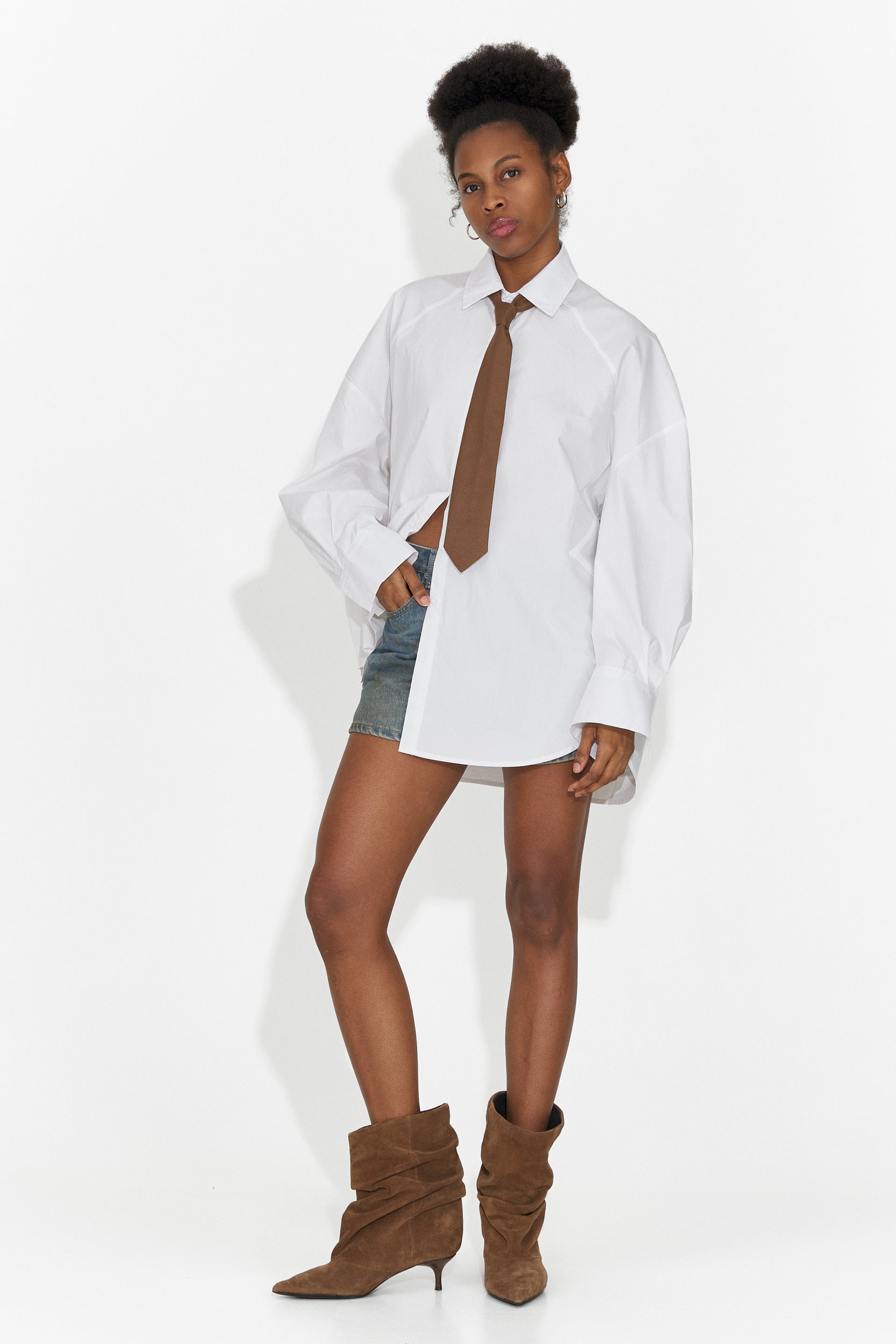 Corbata de mujer marrón Sindia Bogas