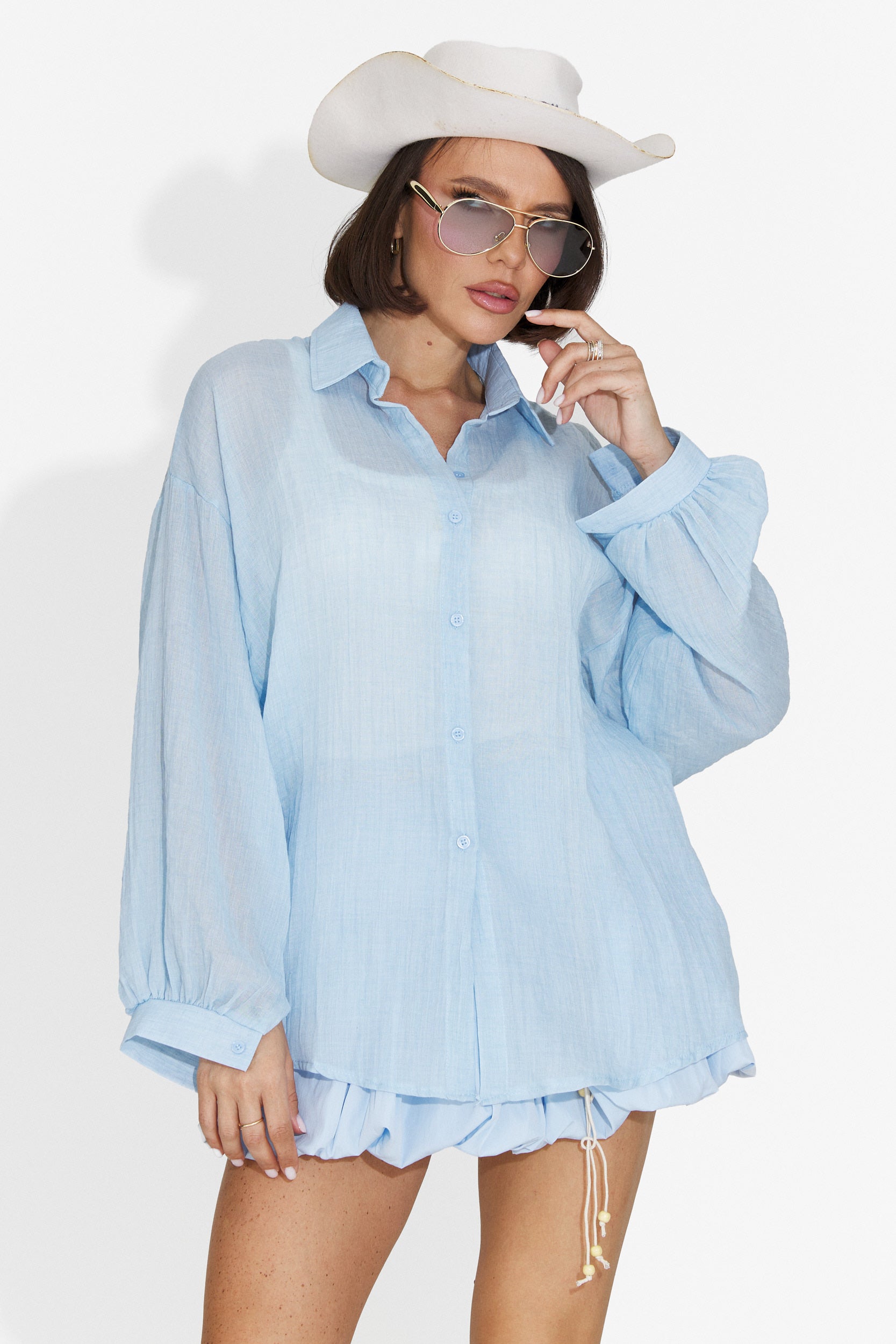 Fusta dama casual bleu Tansy Bogas