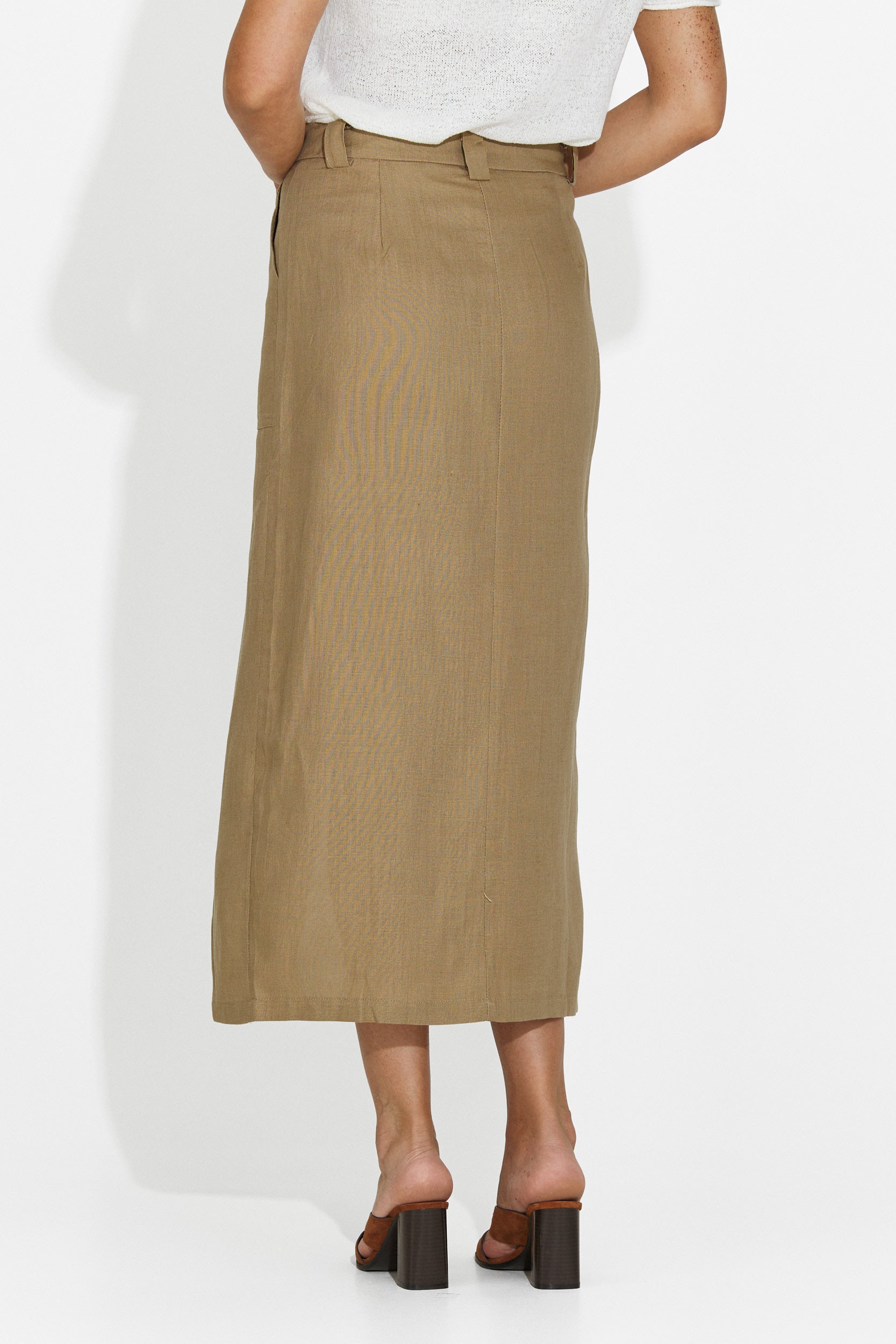 Casual brown women's skirt Olinpia Bogas