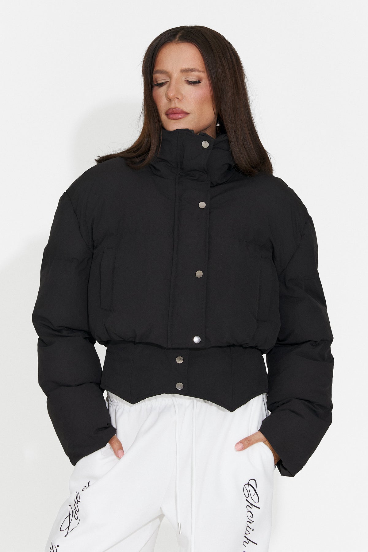 Geaca casual neagra Briouna Bogas