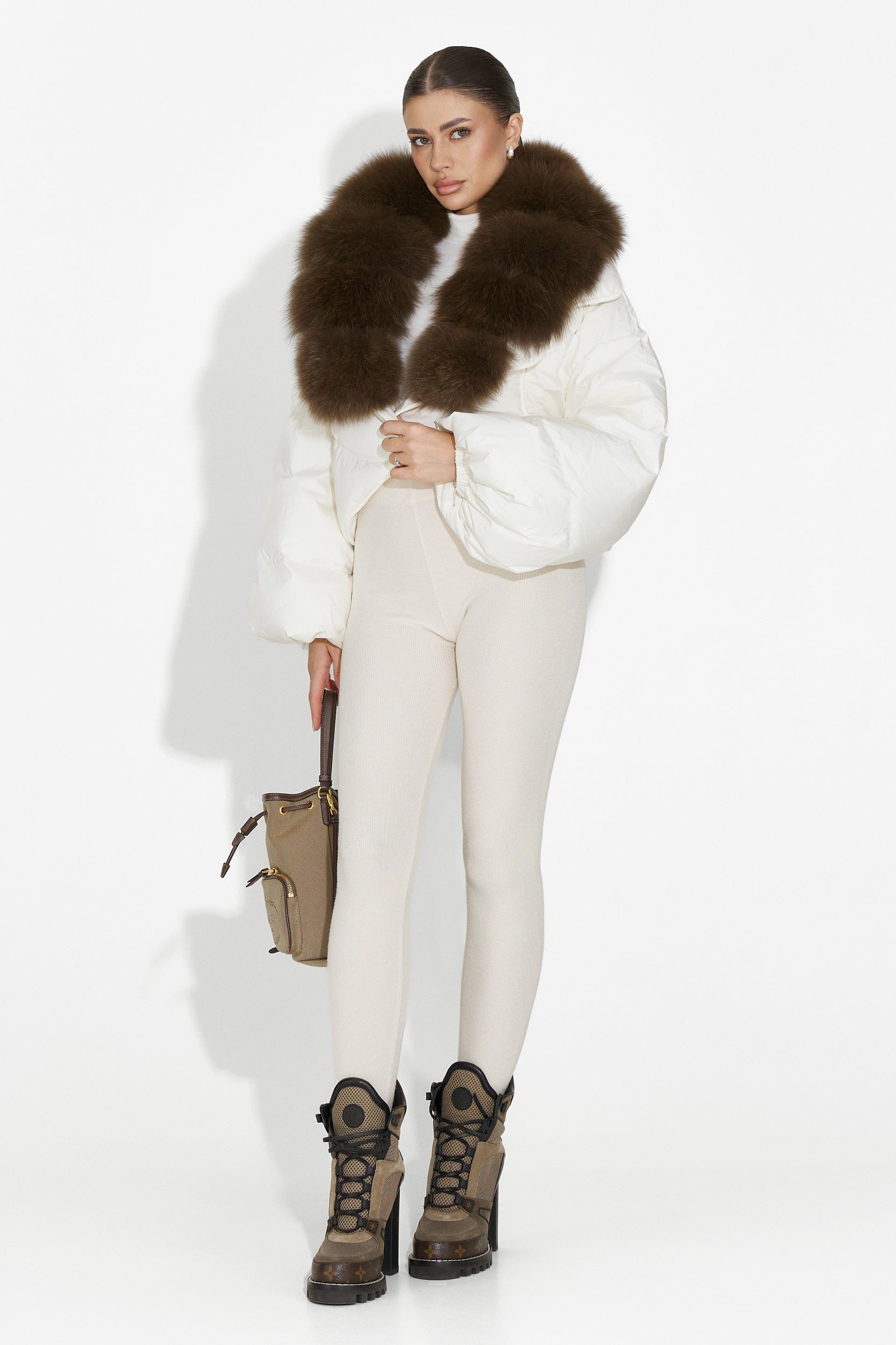 Μπουφάν γυναικείο μπεζ Selvoria Bogas