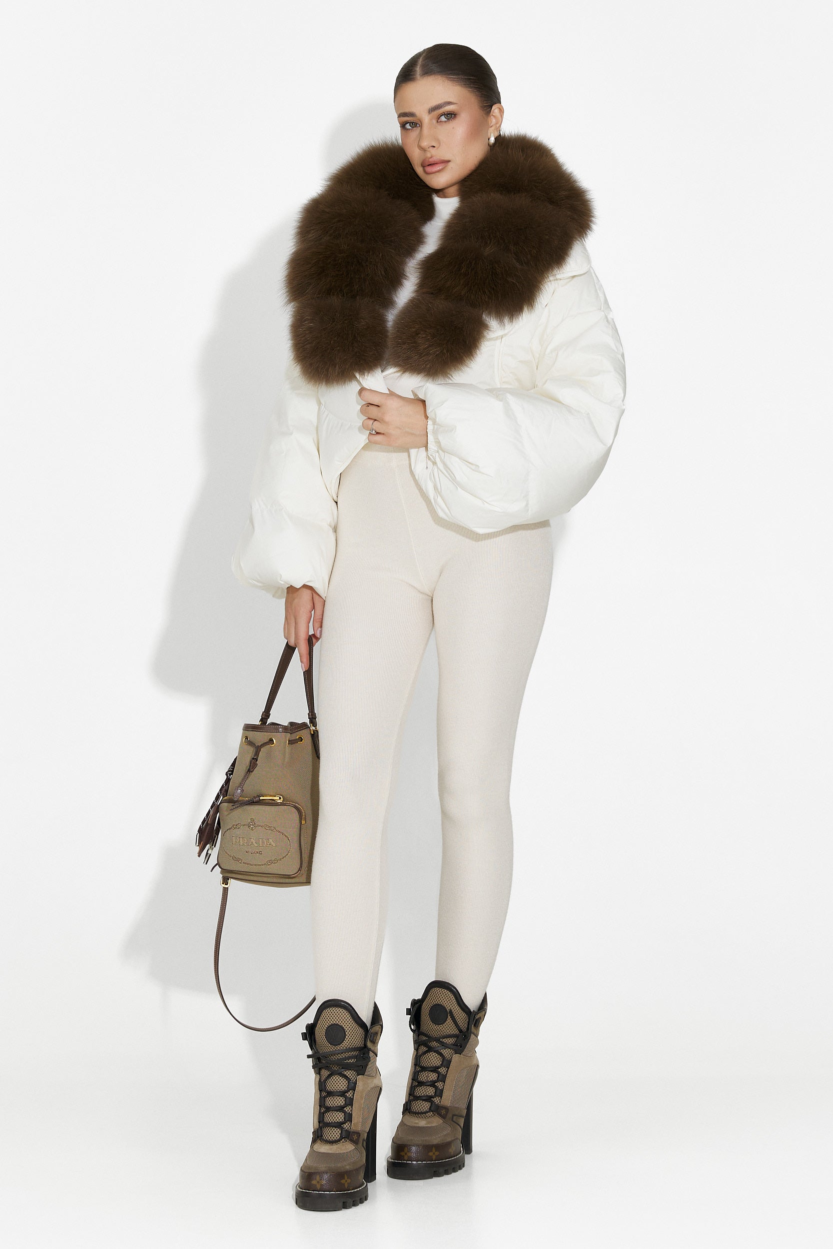 Μπουφάν γυναικείο μπεζ Selvoria Bogas